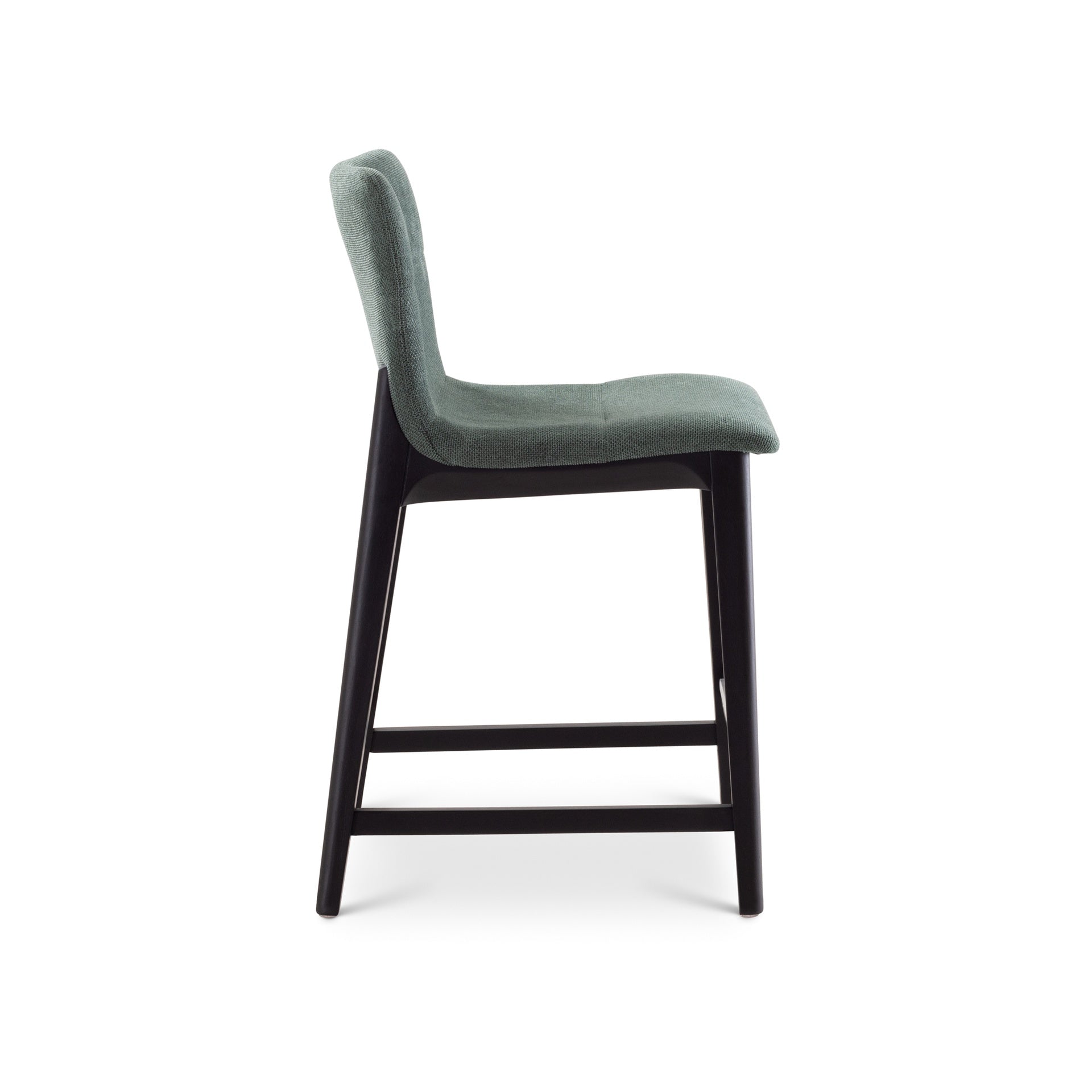 Modern Brazilian - Godan Stool - Counter Height - Jackpot Teal Seat - Ebano Frame by Urbia