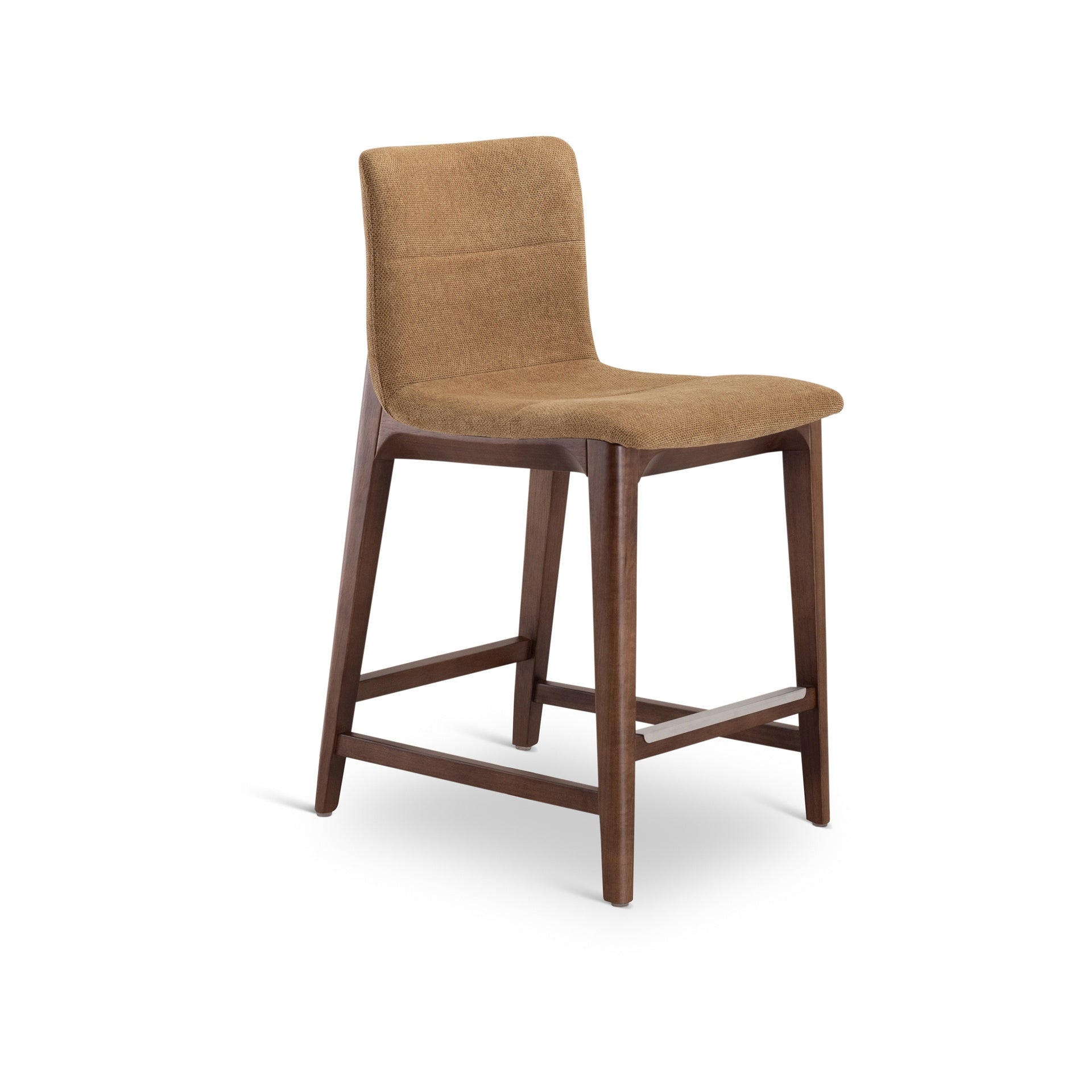 Modern Brazilian - Godan Stool - Counter Height - Jackpot Terracotta Seat - Nogal Frame by Urbia