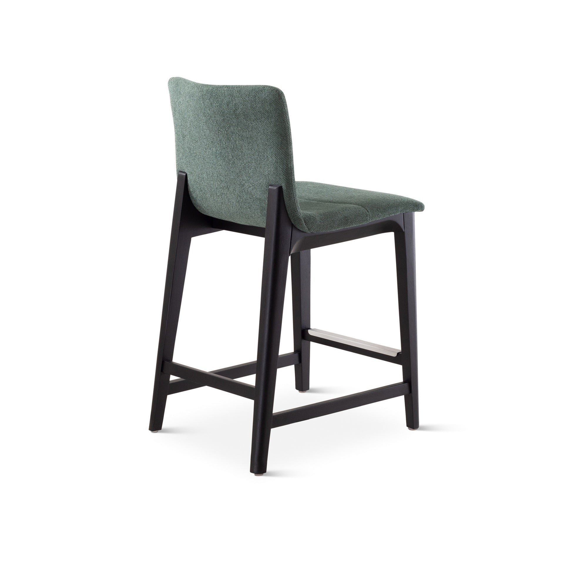 Modern Brazilian - Godan Stool - Counter Height - Jackpot Teal Seat - Ebano Frame by Urbia