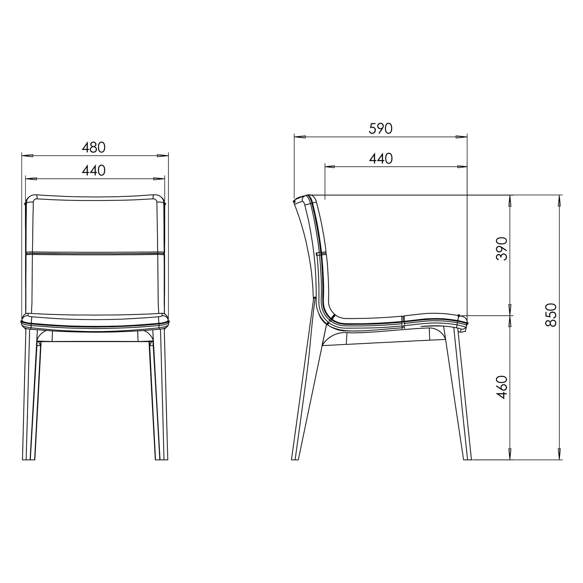 Modern Brazilian - Godan Side Chair - Jackpot Teal Seat - Ebano Frame by Urbia