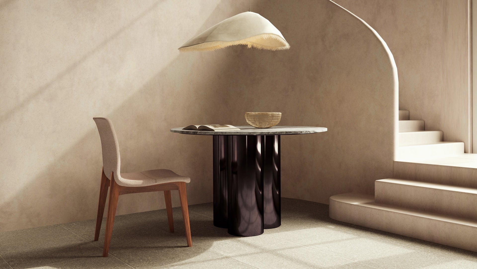 Modern Brazilian - Godan Side Chair - Harvest Natural Seat - Domasco Frame by Urbia