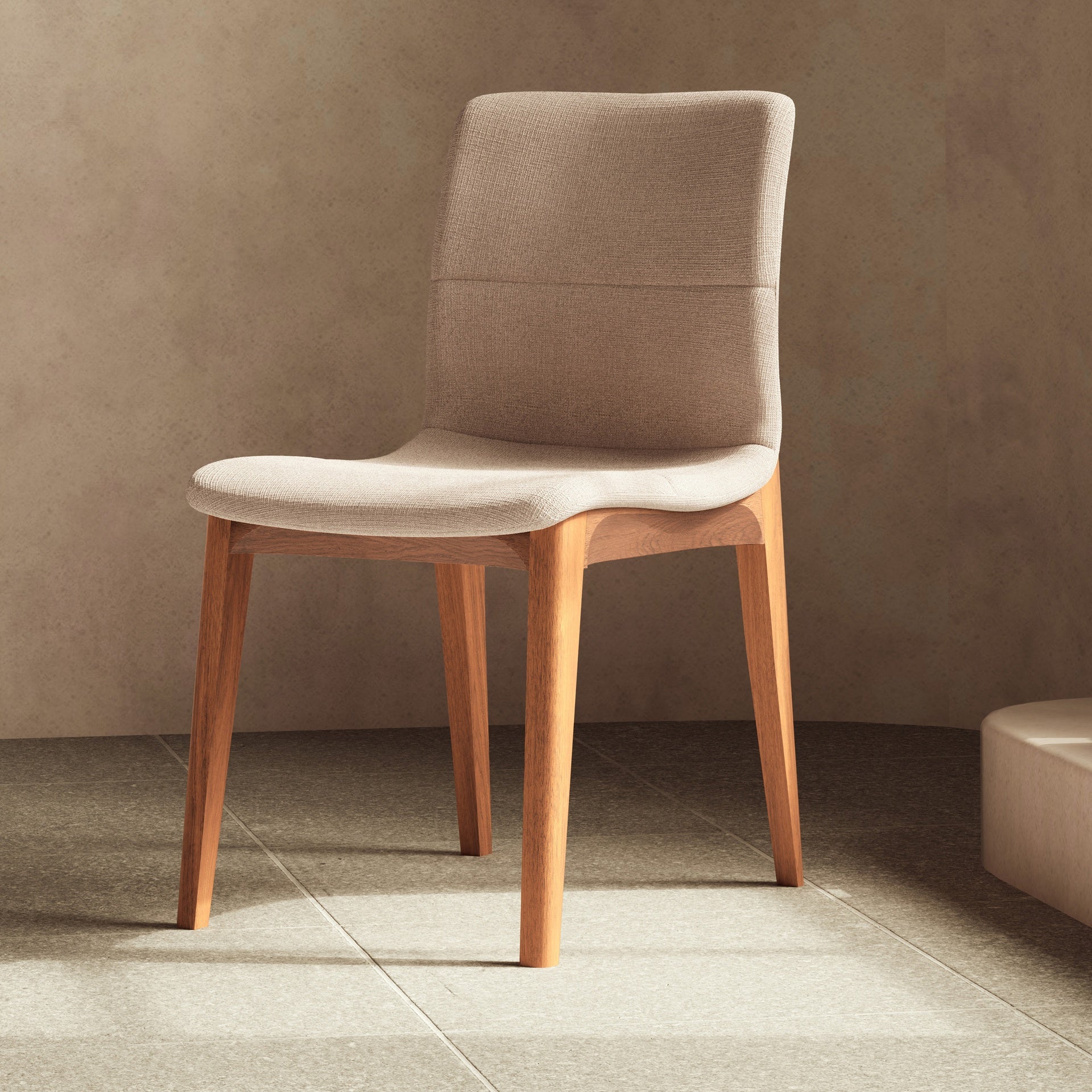 Modern Brazilian - Godan Side Chair - Harvest Natural Seat - Domasco Frame by Urbia