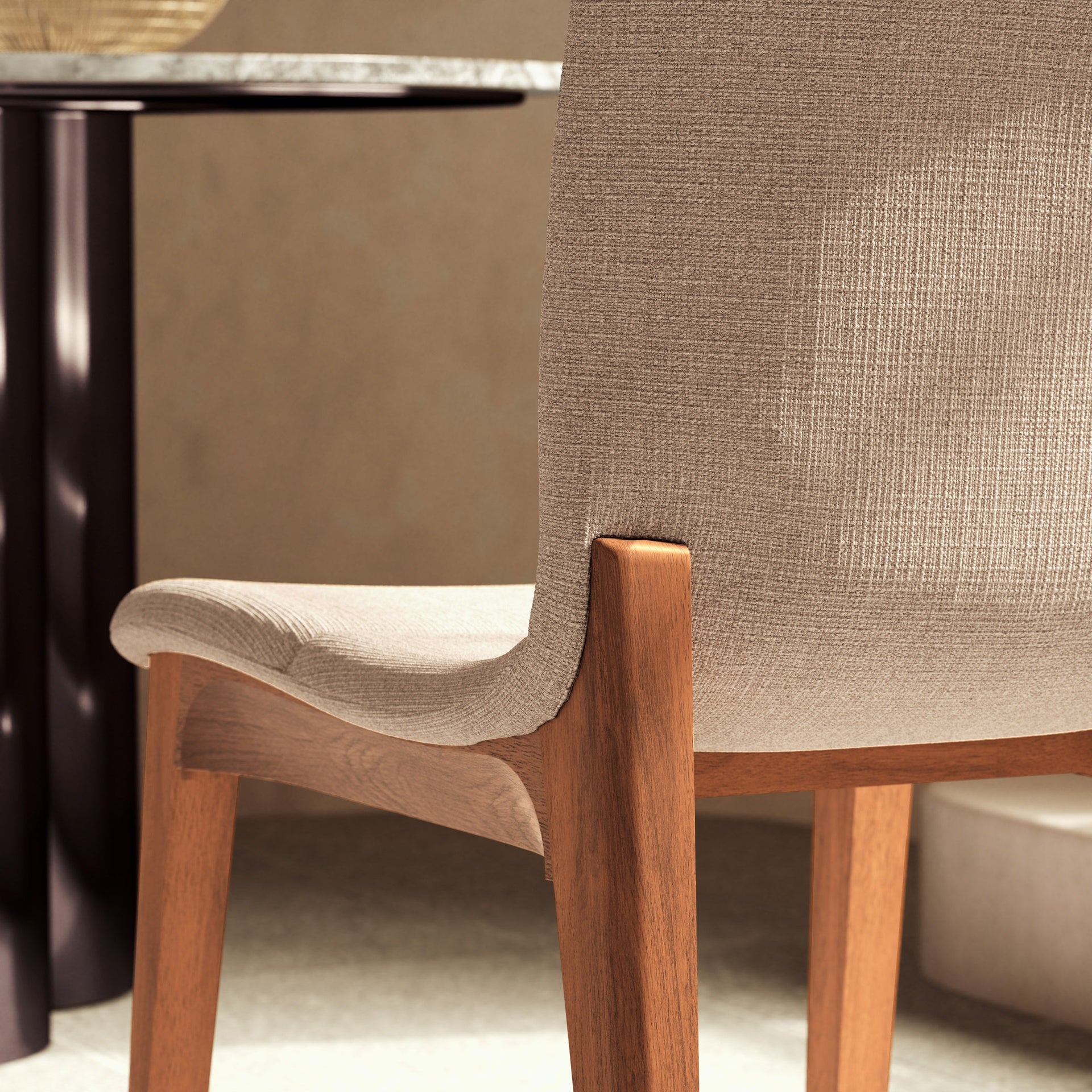 Modern Brazilian - Godan Side Chair - Harvest Natural Seat - Domasco Frame by Urbia