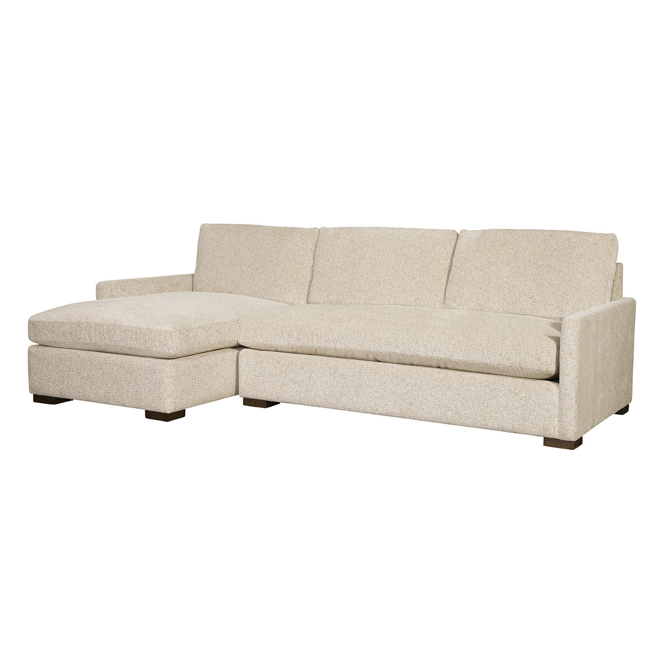 Grady Sectional LAF Chaise/RAF Loveseat in Plushtone Linen