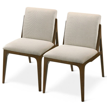 Grivelle Cream Fabric Dining Chair (Set Of 2) - 19.3"
