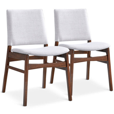 Gusto Fabric Dining Chair In Light Gray (Set Of 2) - 22.4"