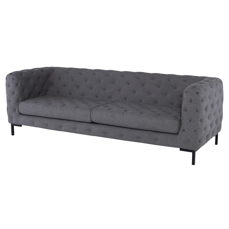 Tufty Shale Grey Velvet Upholstered Sofa 93",Nuevo,HGSC396
