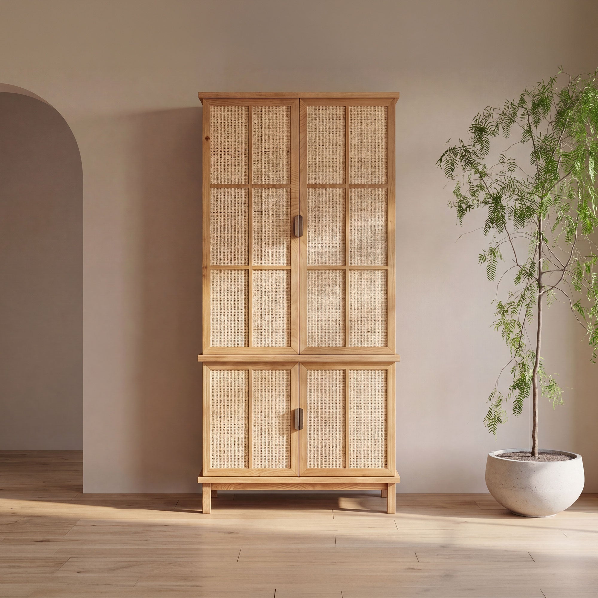 Seymour Tall Cabinet Natural by Moe's Home Collection - view 3