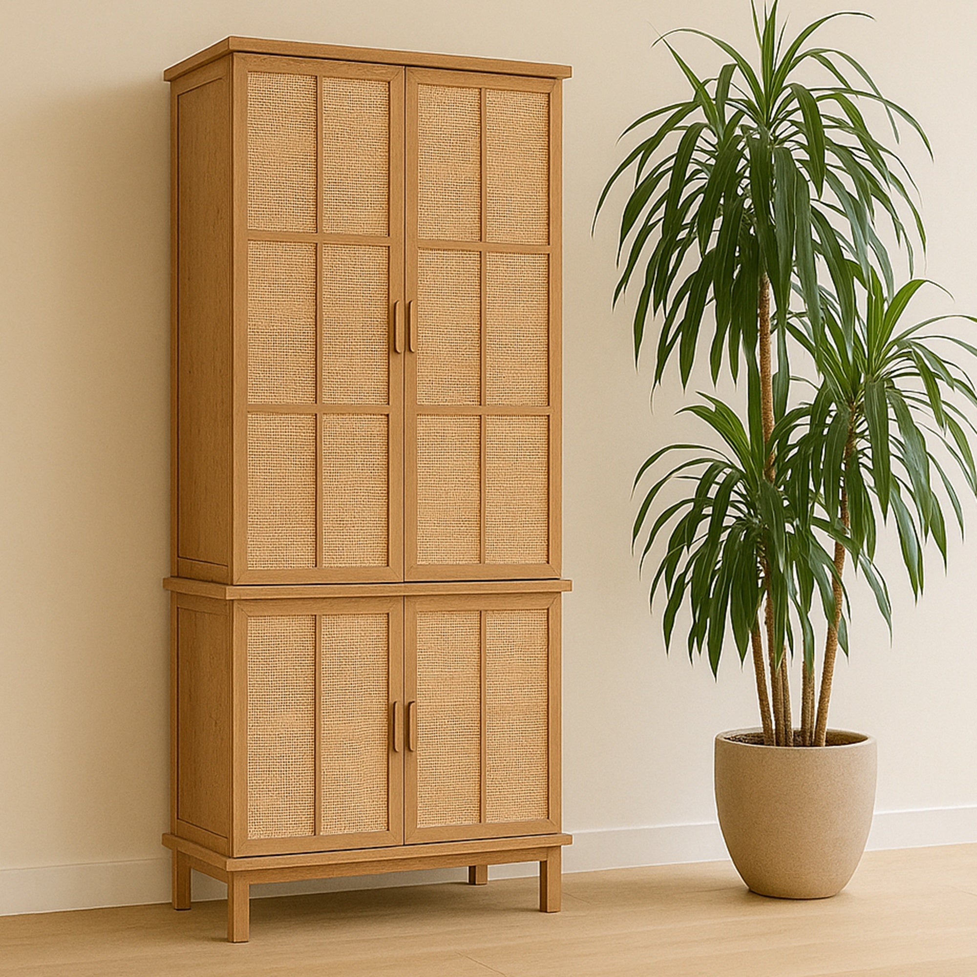 Seymour Tall Cabinet Natural by Moe's Home Collection - view 2