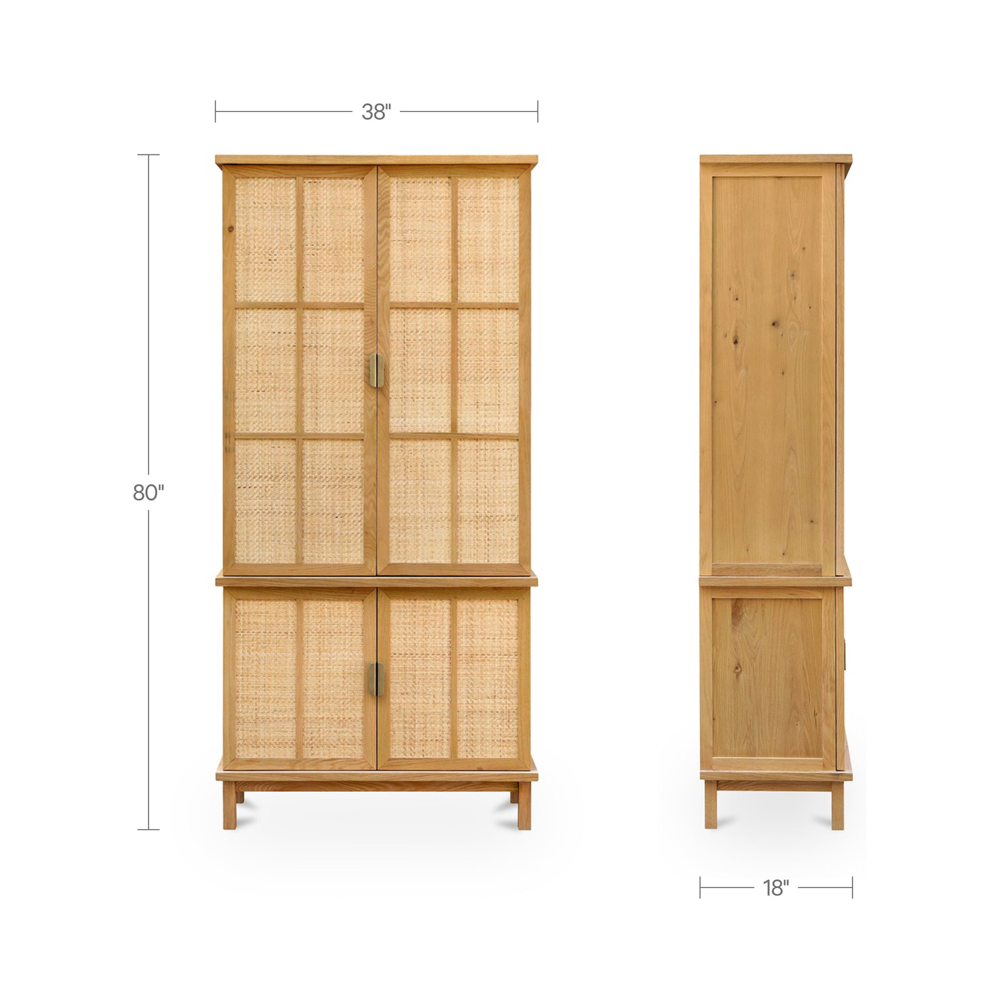 Seymour Tall Cabinet Natural by Moe's Home Collection - view 4