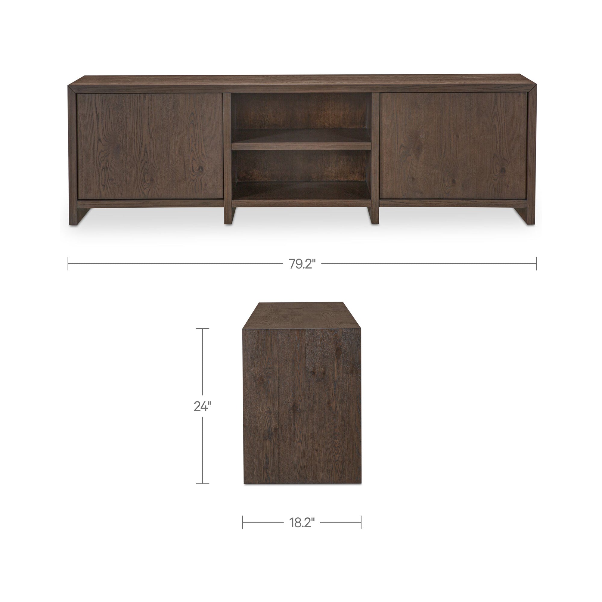 Jenson Media Unit Brown by Moe's Home Collection - view 3