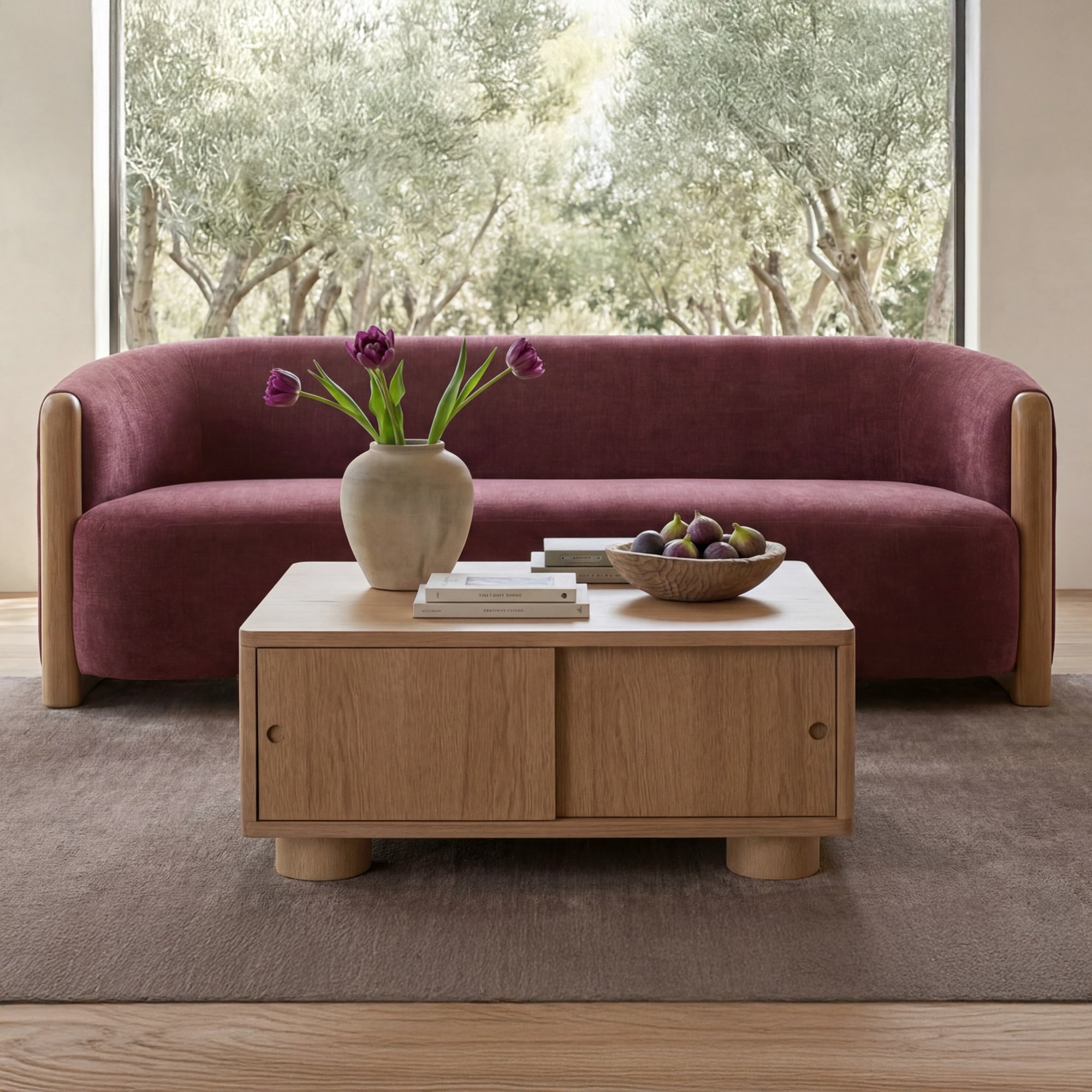 Hobbs Storage Coffee Table Natural by Moe's Home Collection - view 2