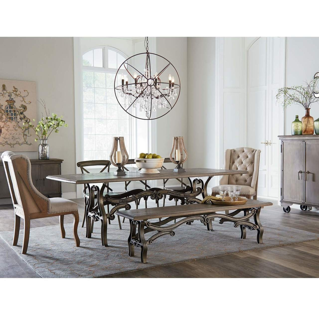 Hobbs French Industrial Dining Room Table 84"