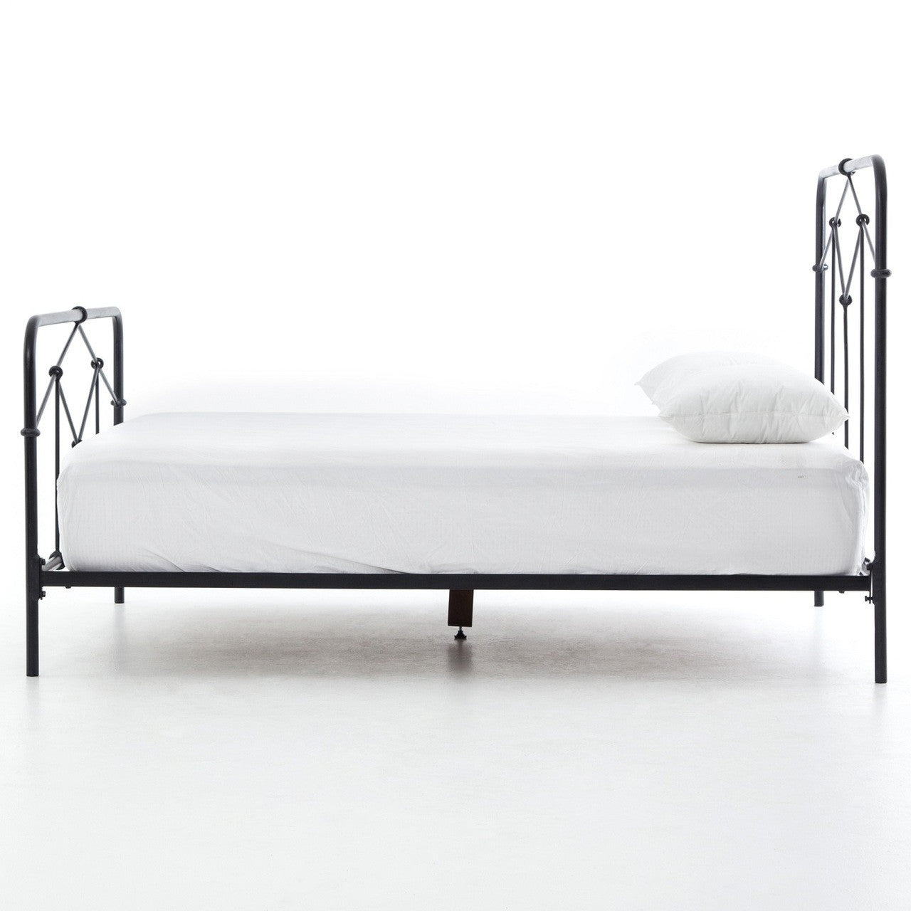 Piper Vintage Black Metal Queen Bed Frame