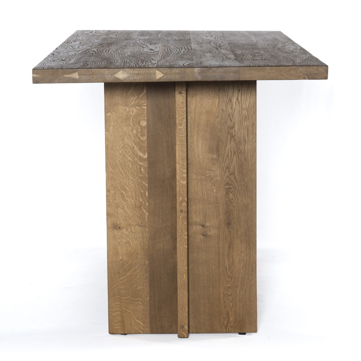 Erie Oak Wood Modern Trestle Counter Table 72"