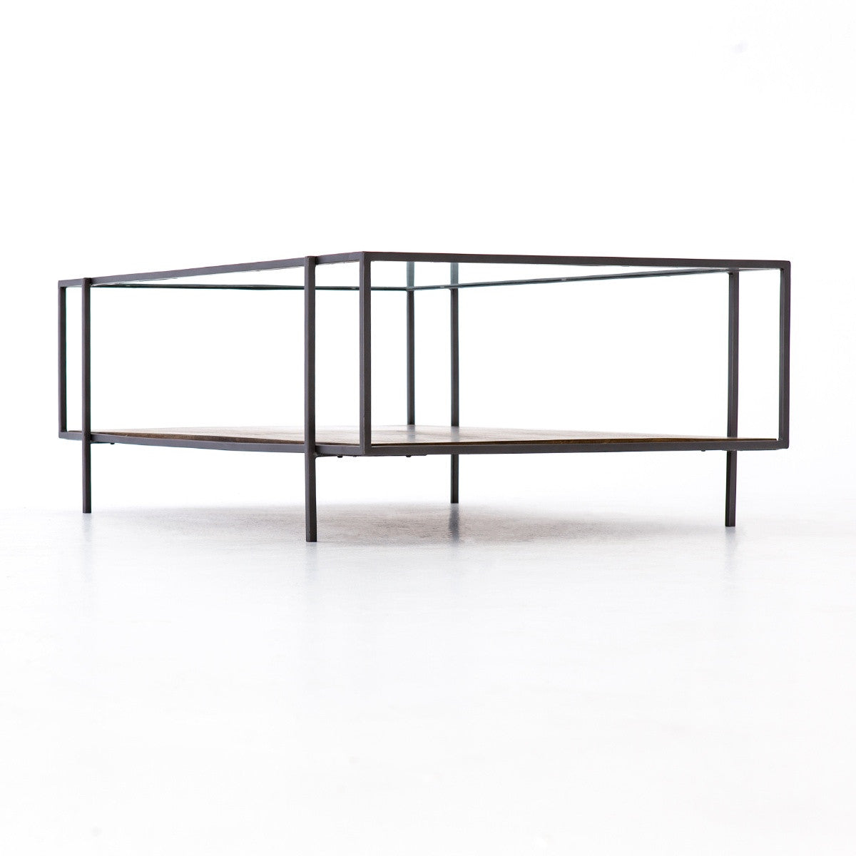 IHRM-145A,BYRON COFFEE TABLE,Iron, Mango, Glass