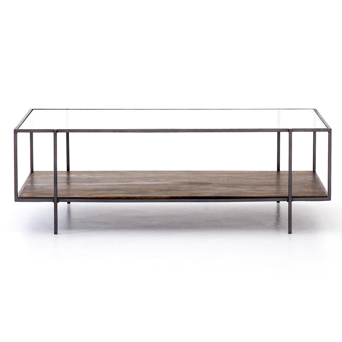 IHRM-145A,BYRON COFFEE TABLE,Iron, Mango, Glass