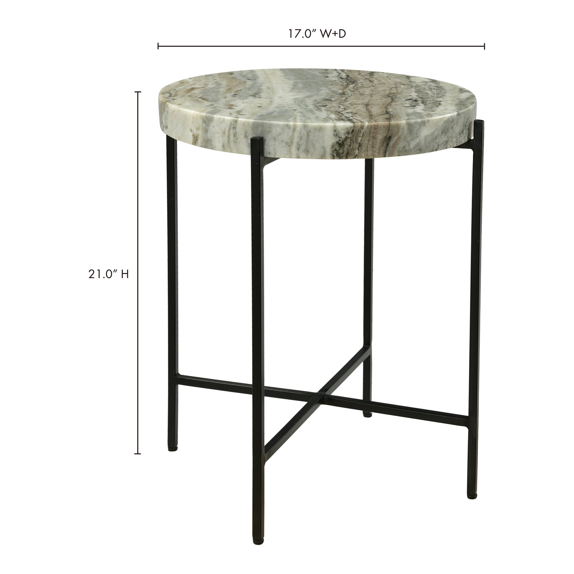 Cirque Accent Table Light Brown by Moe's Home Collection - view 7