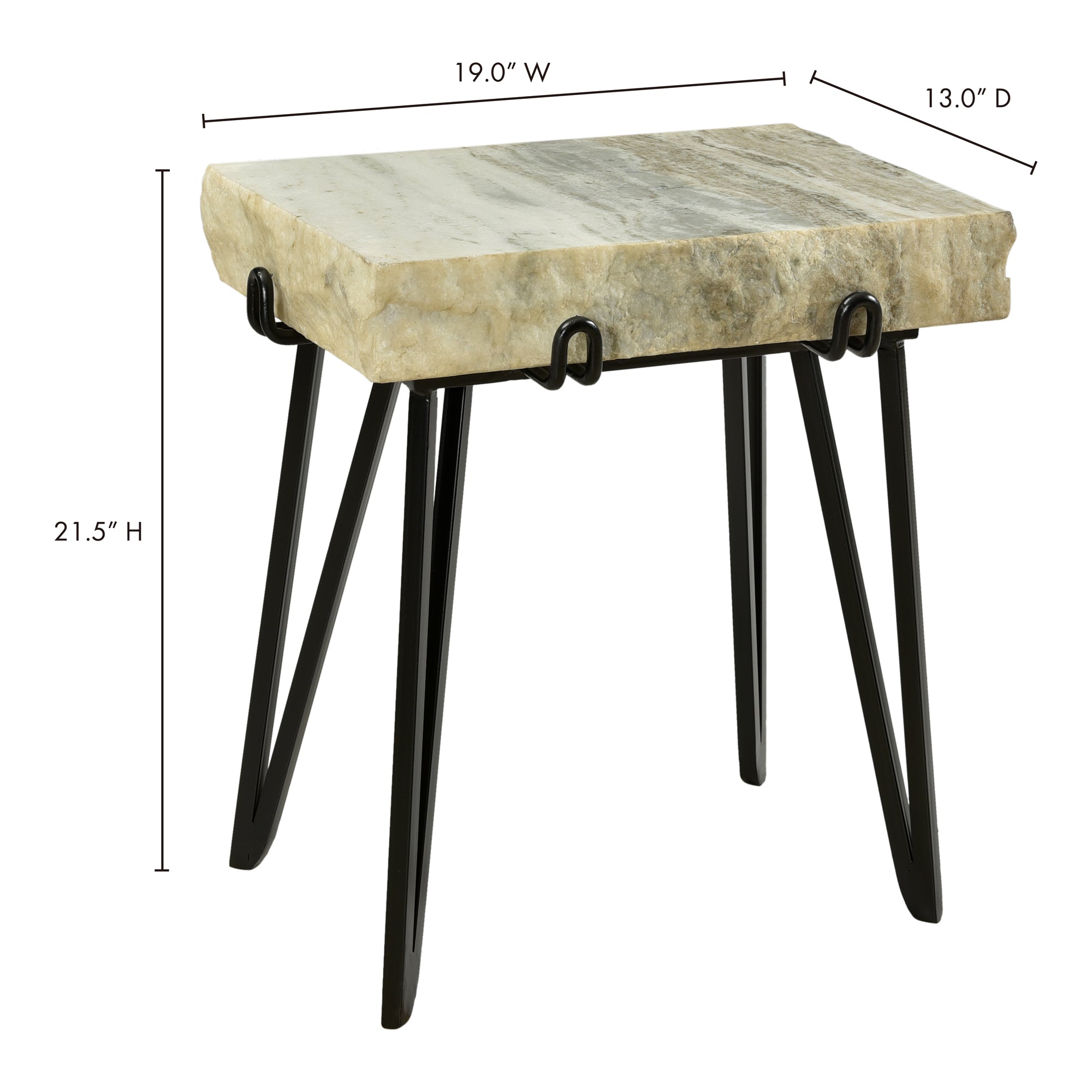 Alpert Accent Table Light Brown by Moe's Home Collection - view 6