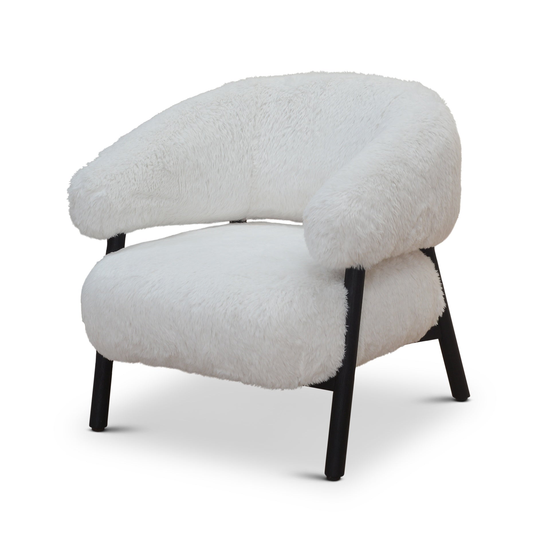 Mandy Black Wood & Fairy Accent Chair by Urbia