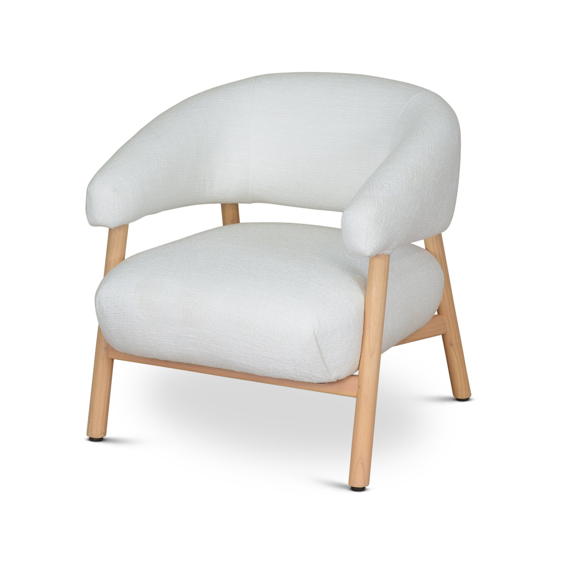 Mandy Native & Field White Accent Chair by Urbia