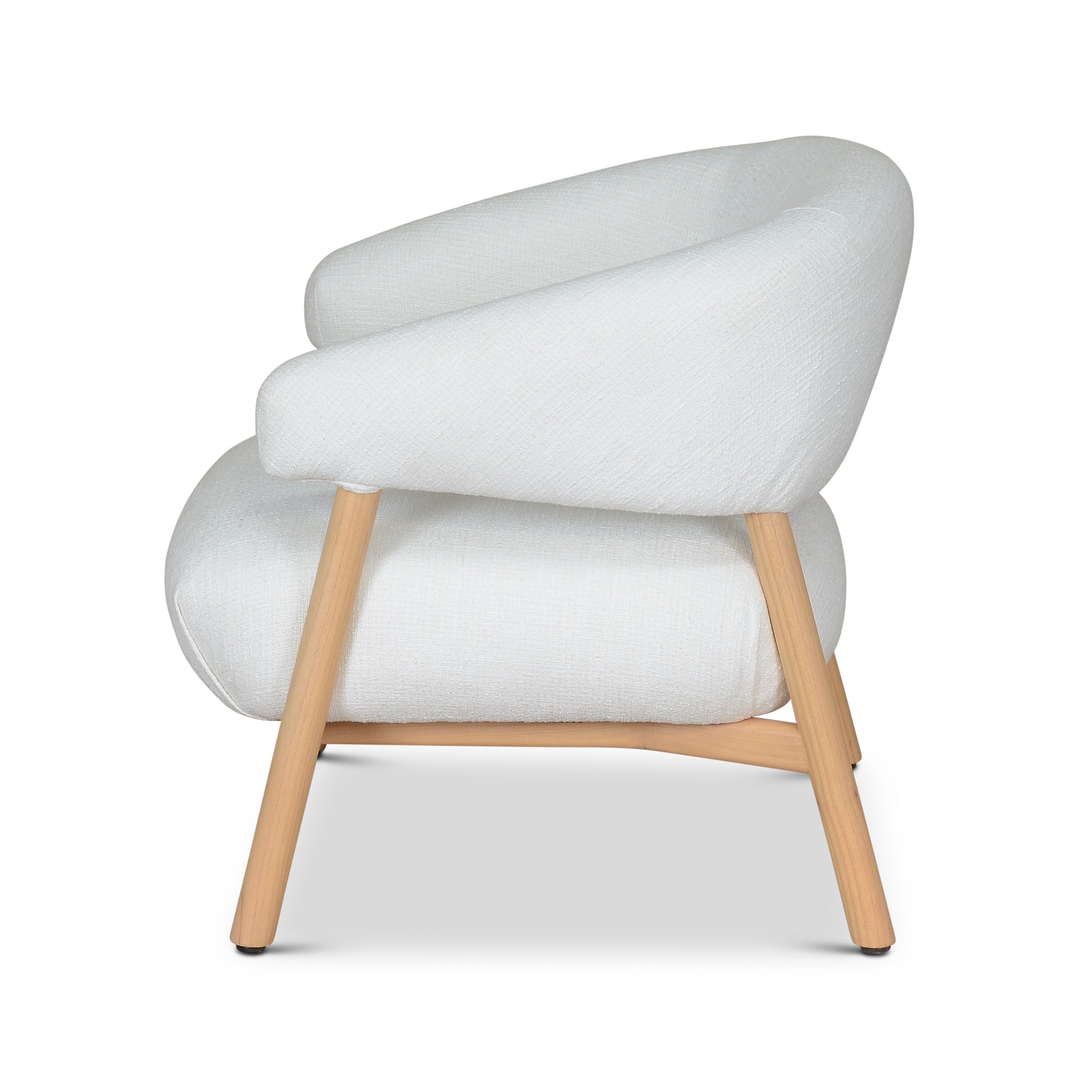 Mandy Native & Field White Accent Chair by Urbia