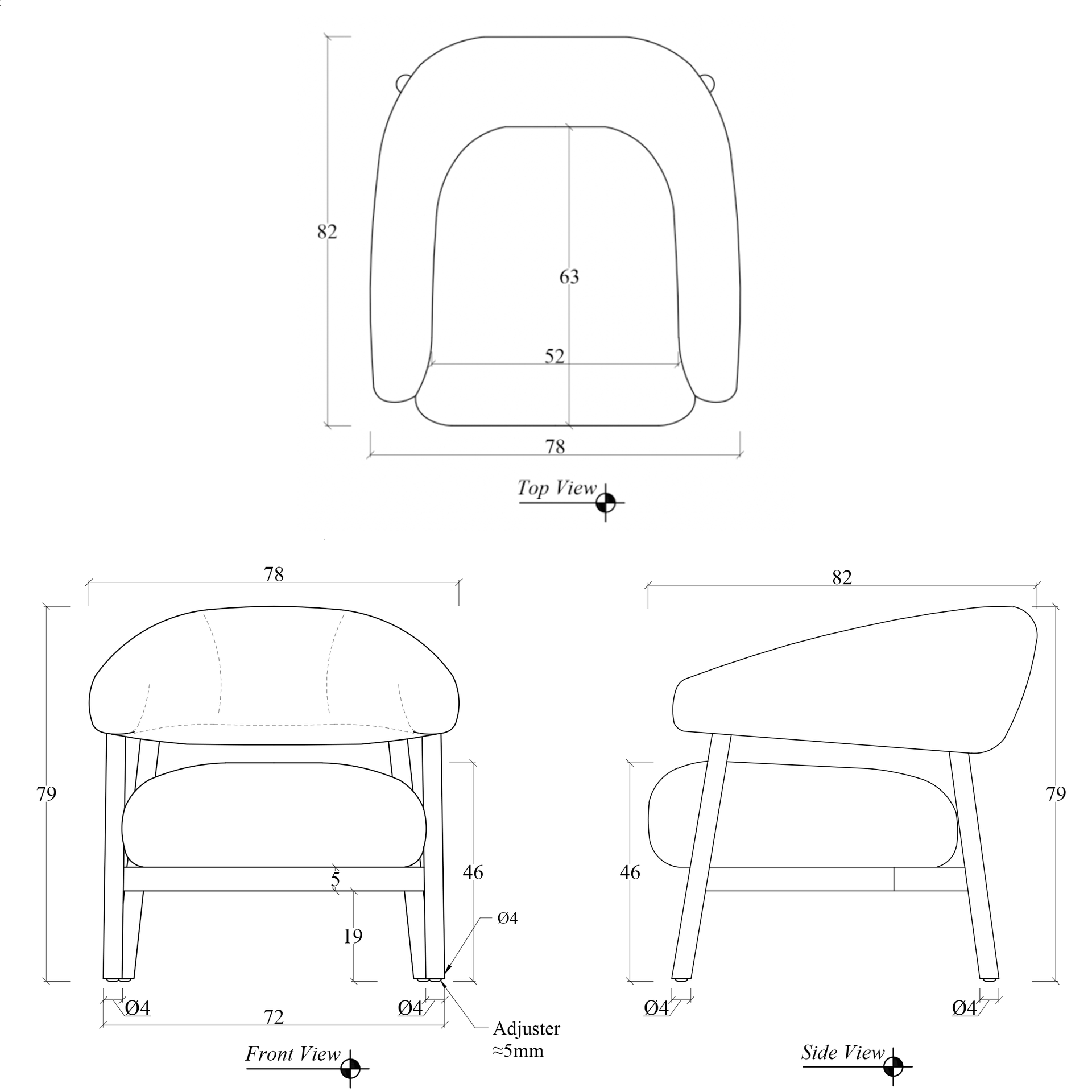 Mandy Native & Field White Accent Chair by Urbia