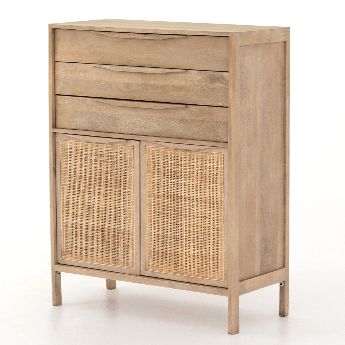 Sydney Woven Cane Tall Chest Of Drawers
