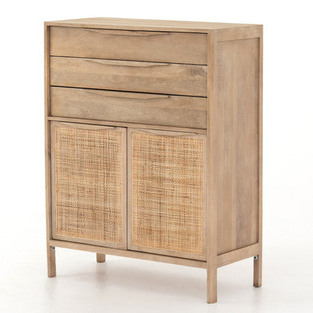 Sydney Woven Cane Tall Chest Of Drawers