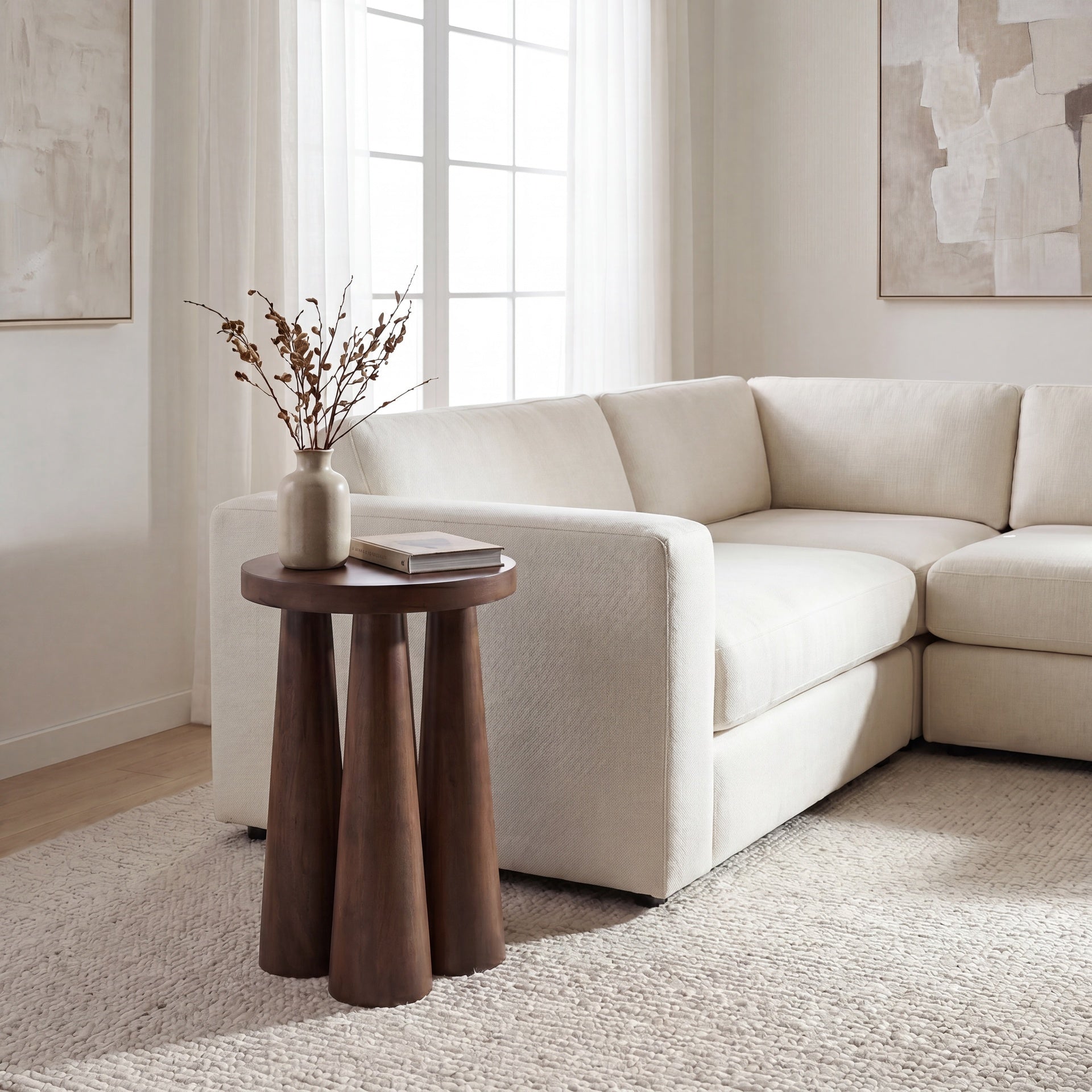 Atria Walnut End Table by Urbia