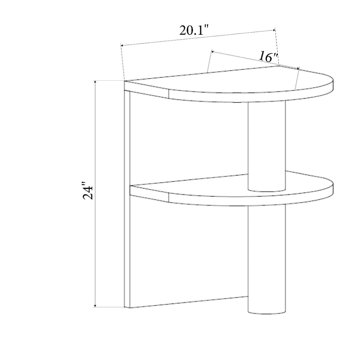 Darwin Walnut End Table by Urbia