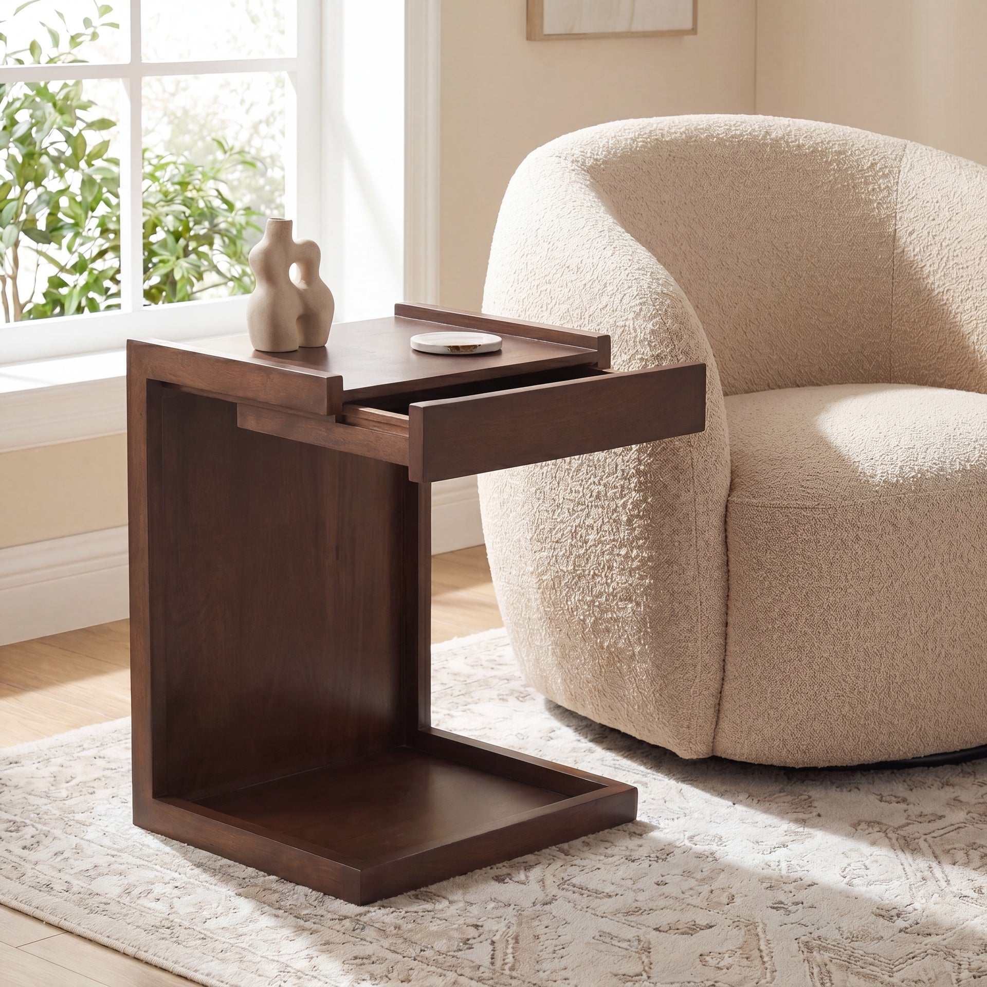 Rivo Walnut End Table by Urbia