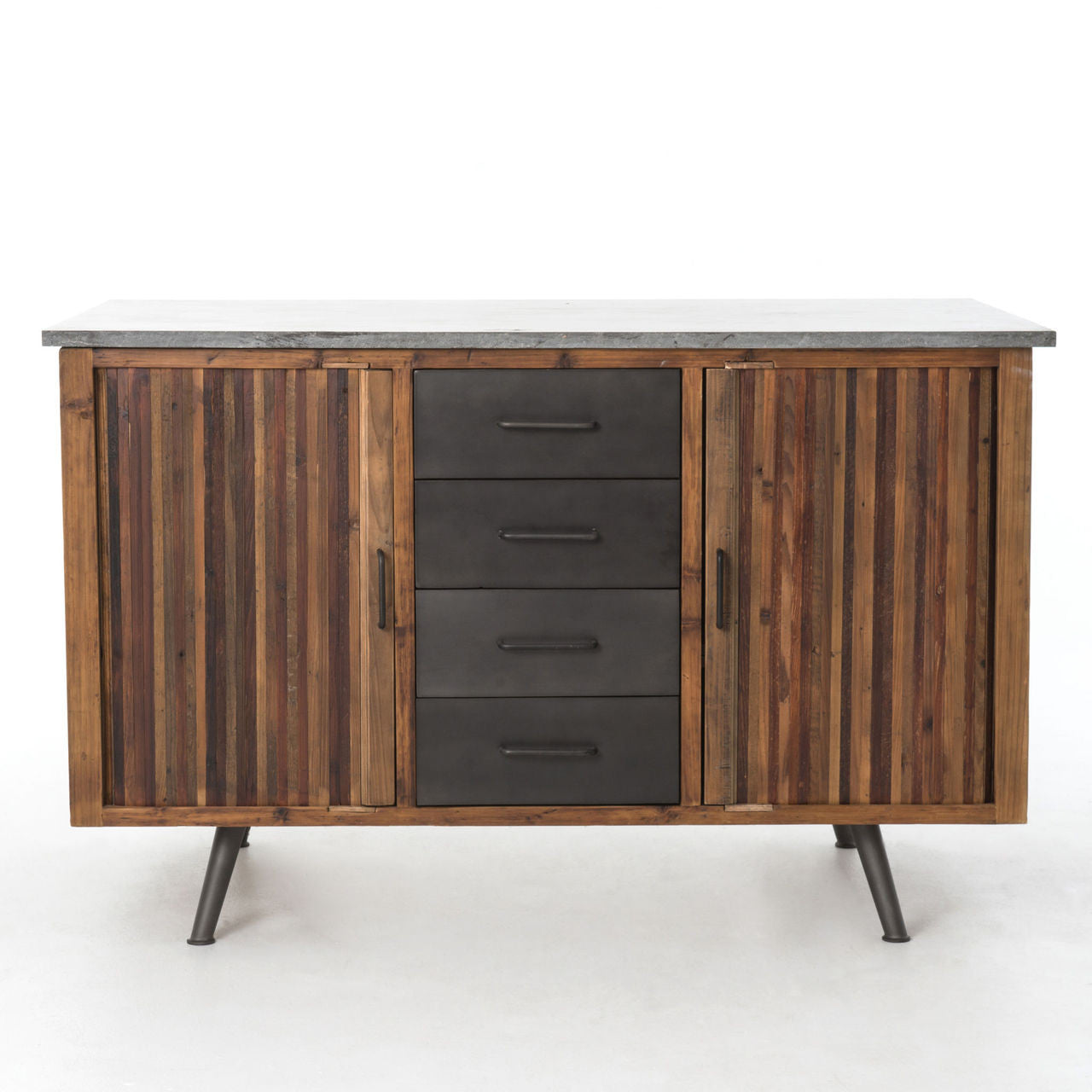 Industrial Rustic Iron Reclaimed Wood Large Kitchen Island