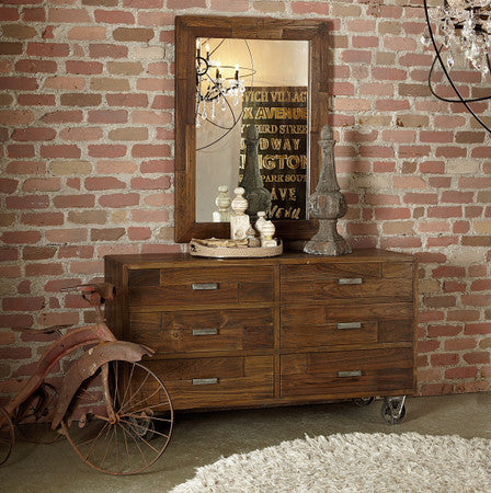 Brooklyn Industrial Loft Reclaimed Wood Frame Mirror