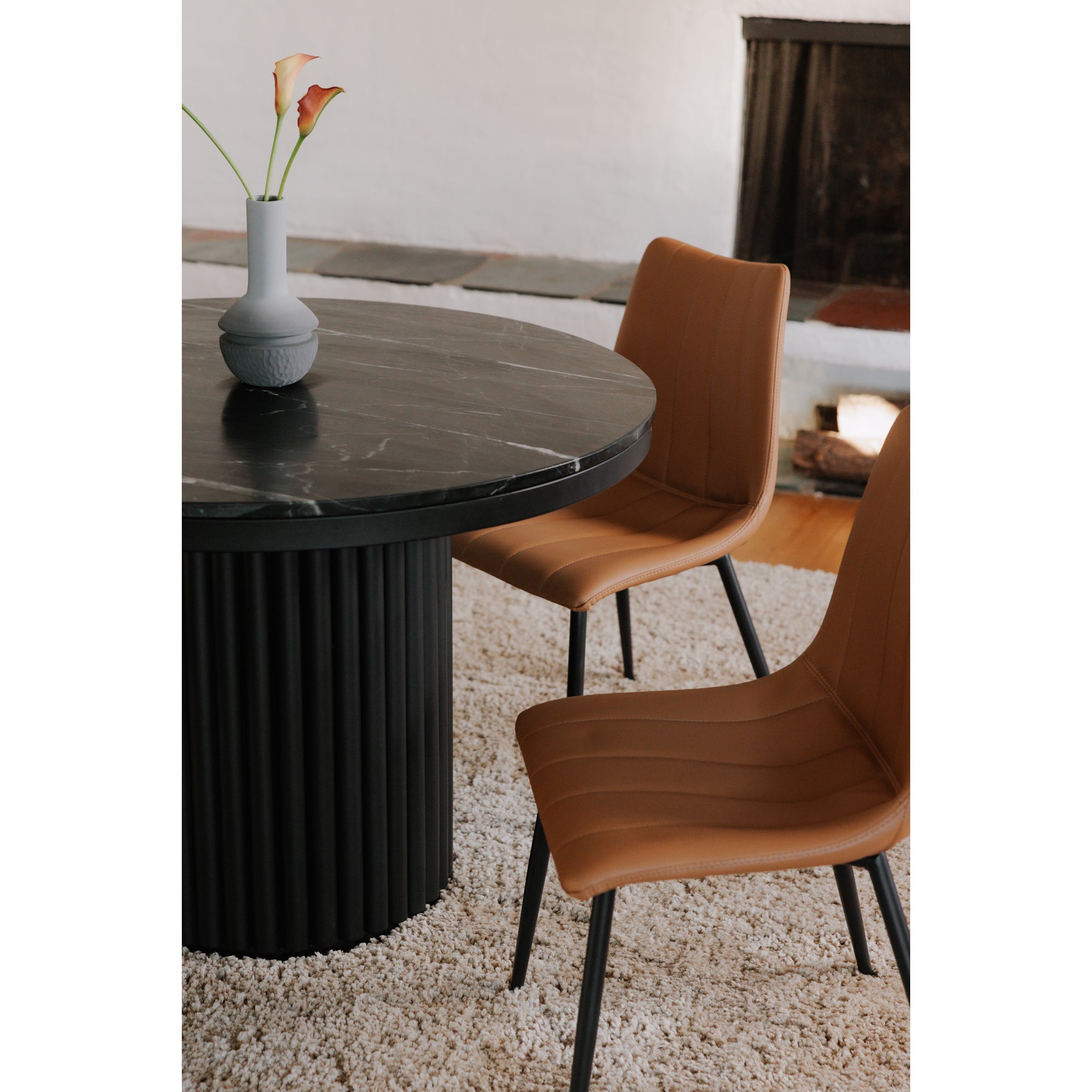 Tower Dining Table Black Marble by Moe's Home Collection - view 2