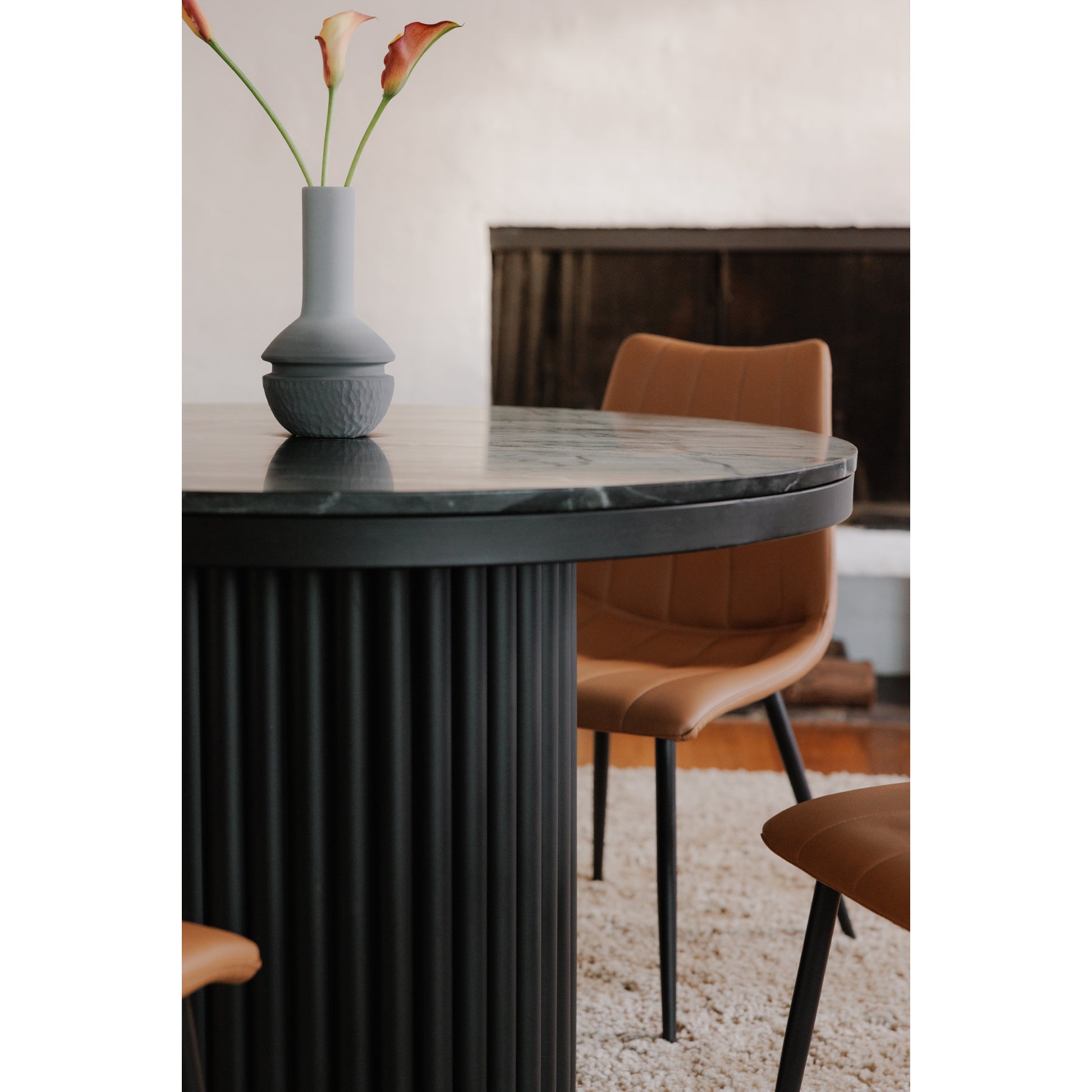 Tower Dining Table Black Marble by Moe's Home Collection - view 3