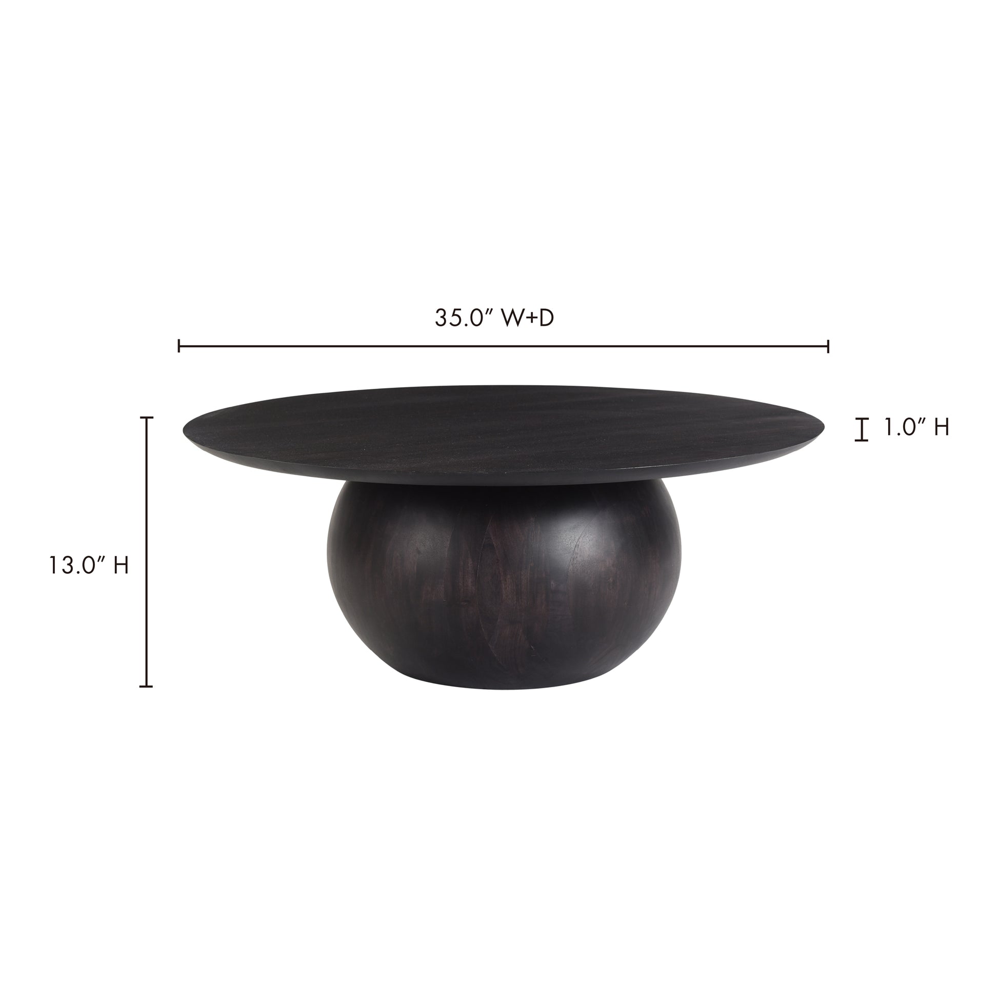 Bradbury Coffee Table Black by Moe's Home Collection - view 3