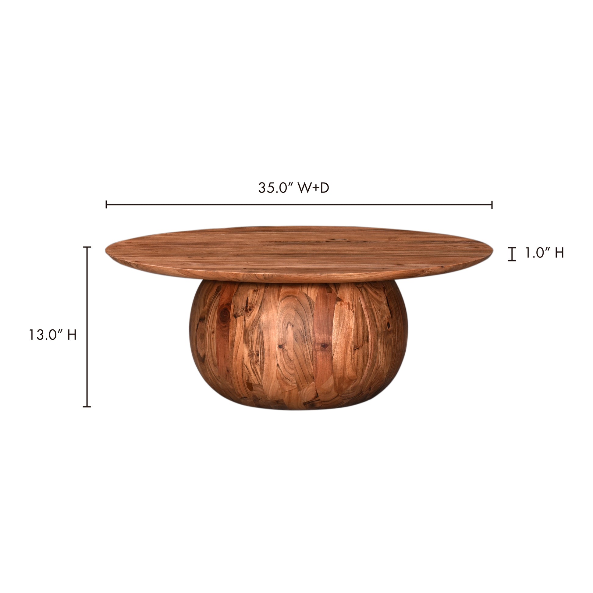 Bradbury Coffee Table Natural by Moe's Home Collection - view 4