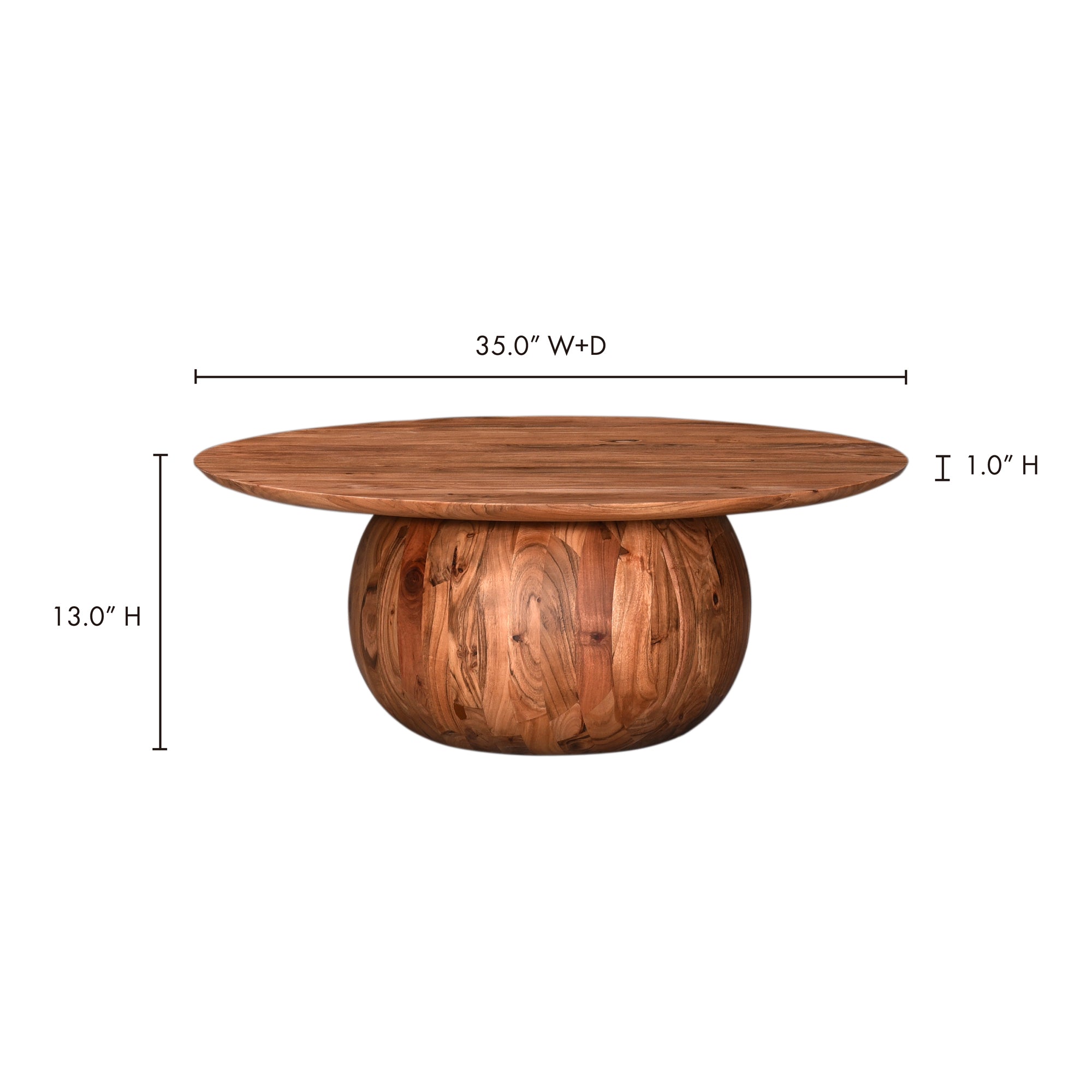 Bradbury Coffee Table Natural by Moe's Home Collection - view 4
