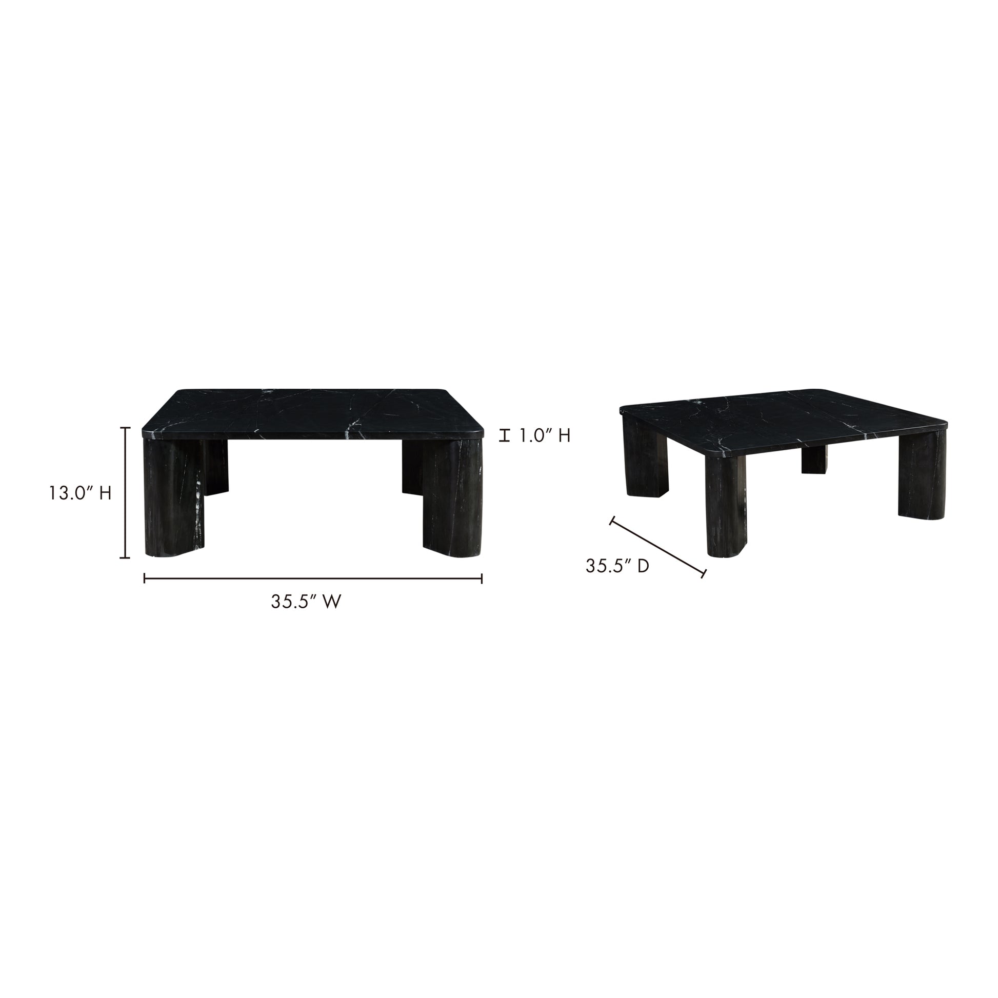 Segment Coffee Table Jetty Black by Moe's Home Collection - view 5