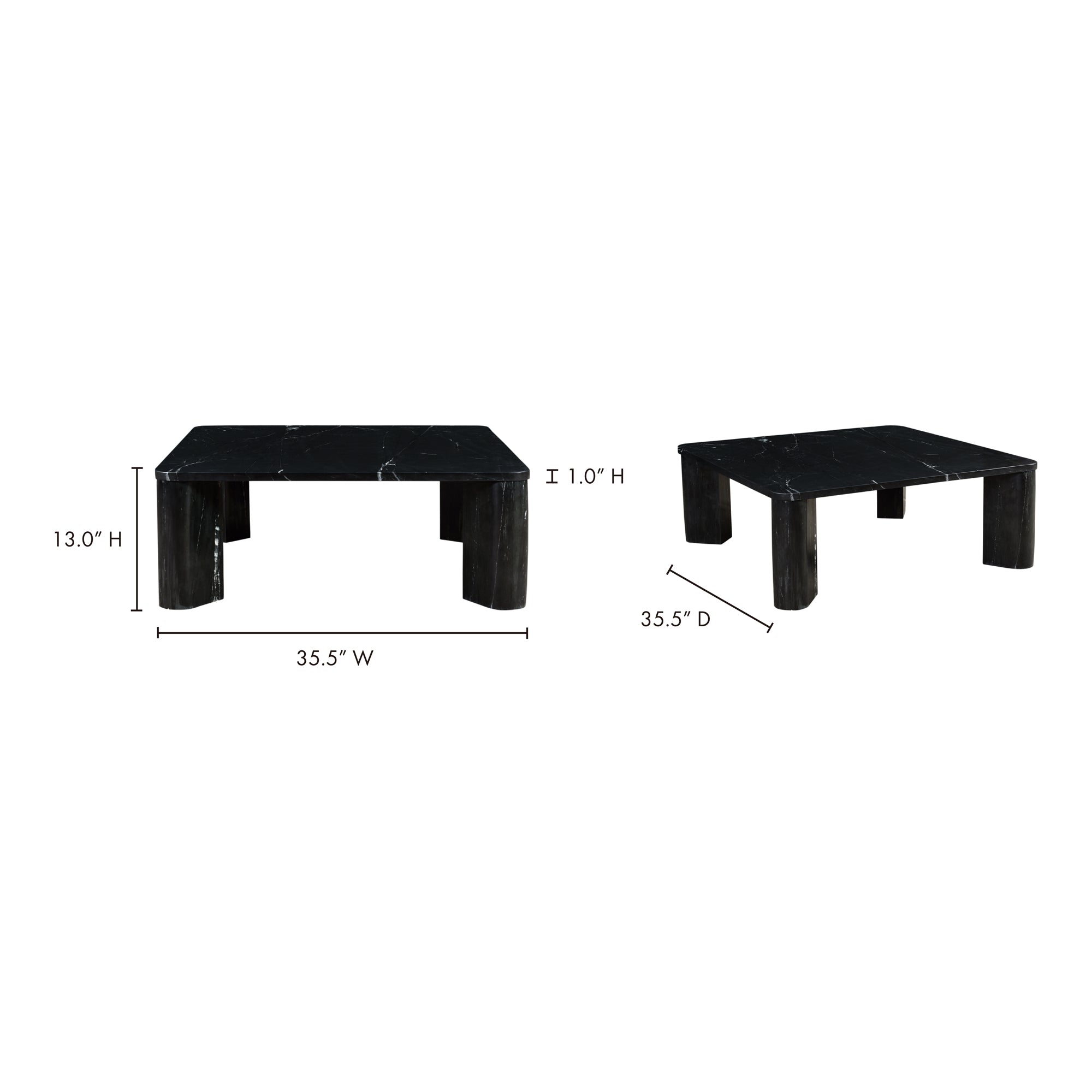 Segment Coffee Table Jetty Black by Moe's Home Collection - view 5