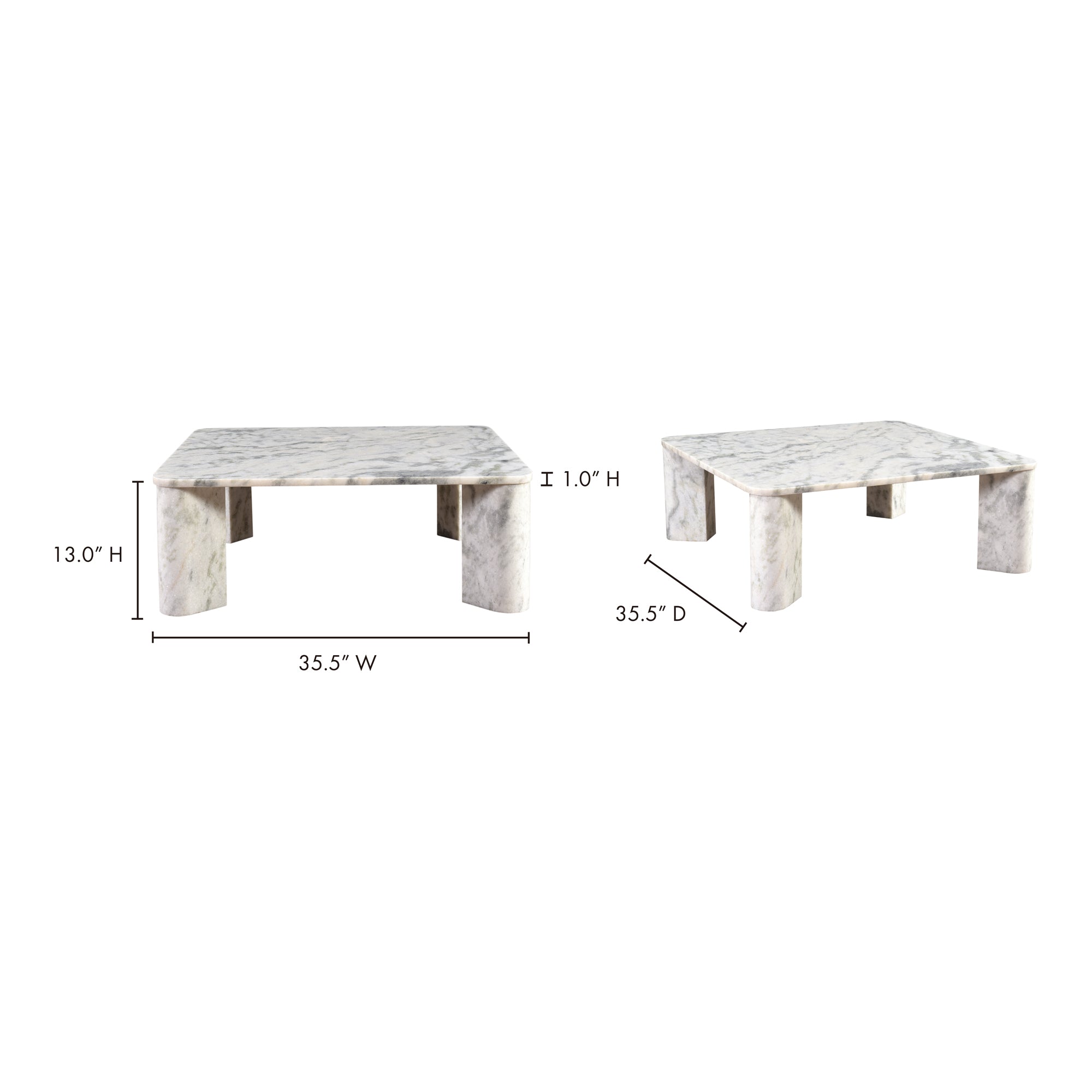 Segment Coffee Table Ashen Grey by Moe's Home Collection - view 5