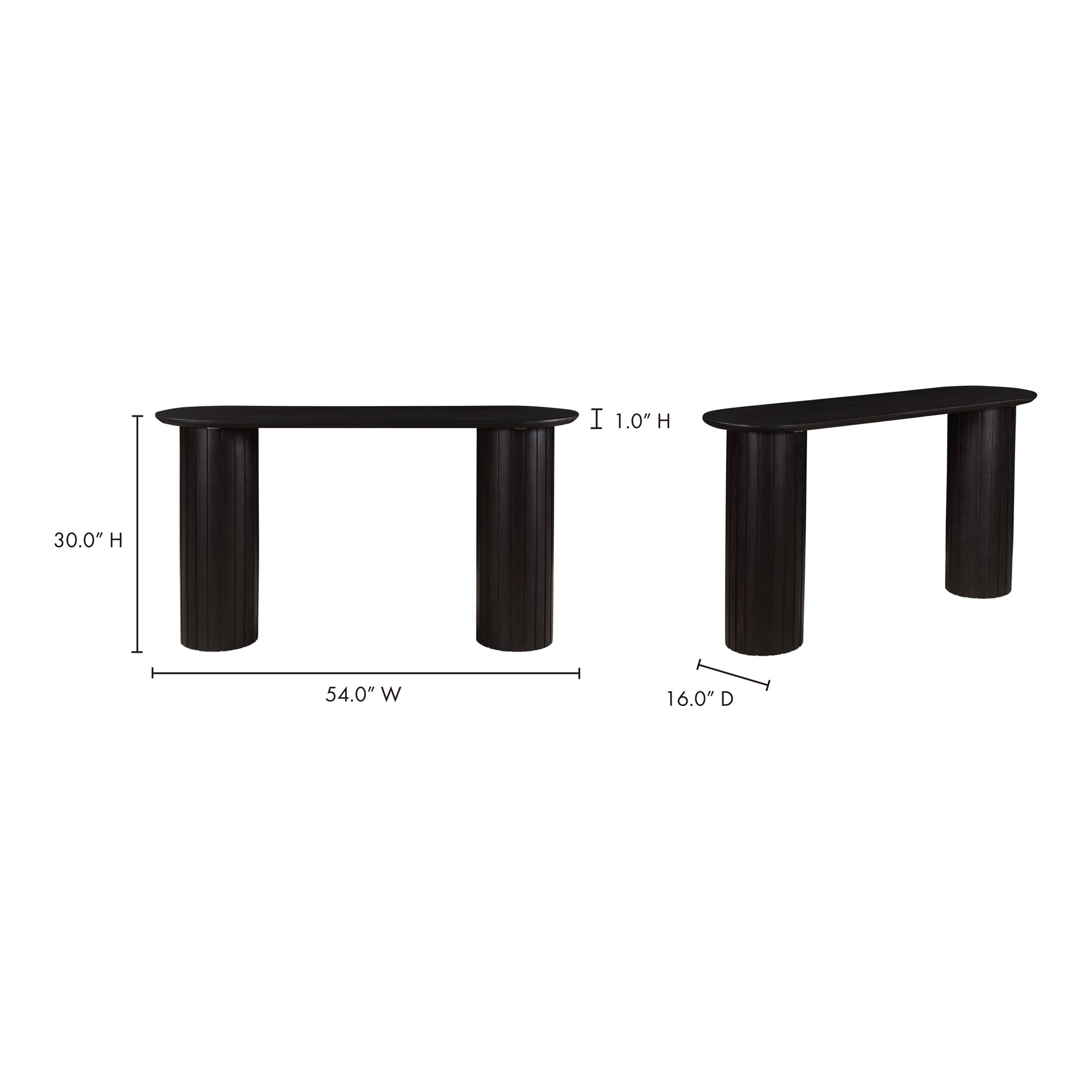 Povera Console Table Black by Moe's Home Collection - view 5
