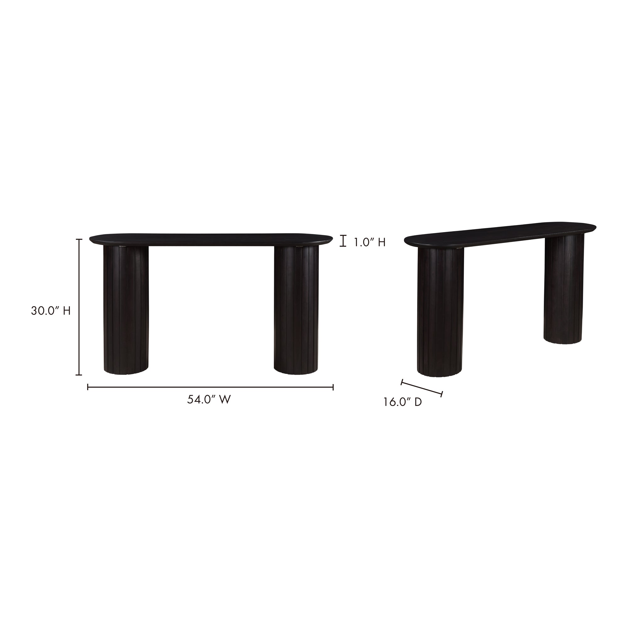 Povera Console Table Black by Moe's Home Collection - view 5