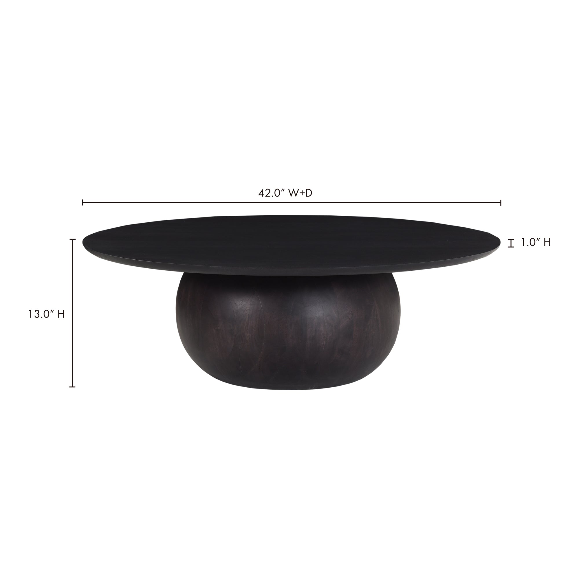 Bradbury Large Coffee Table Black by Moe's Home Collection - view 4
