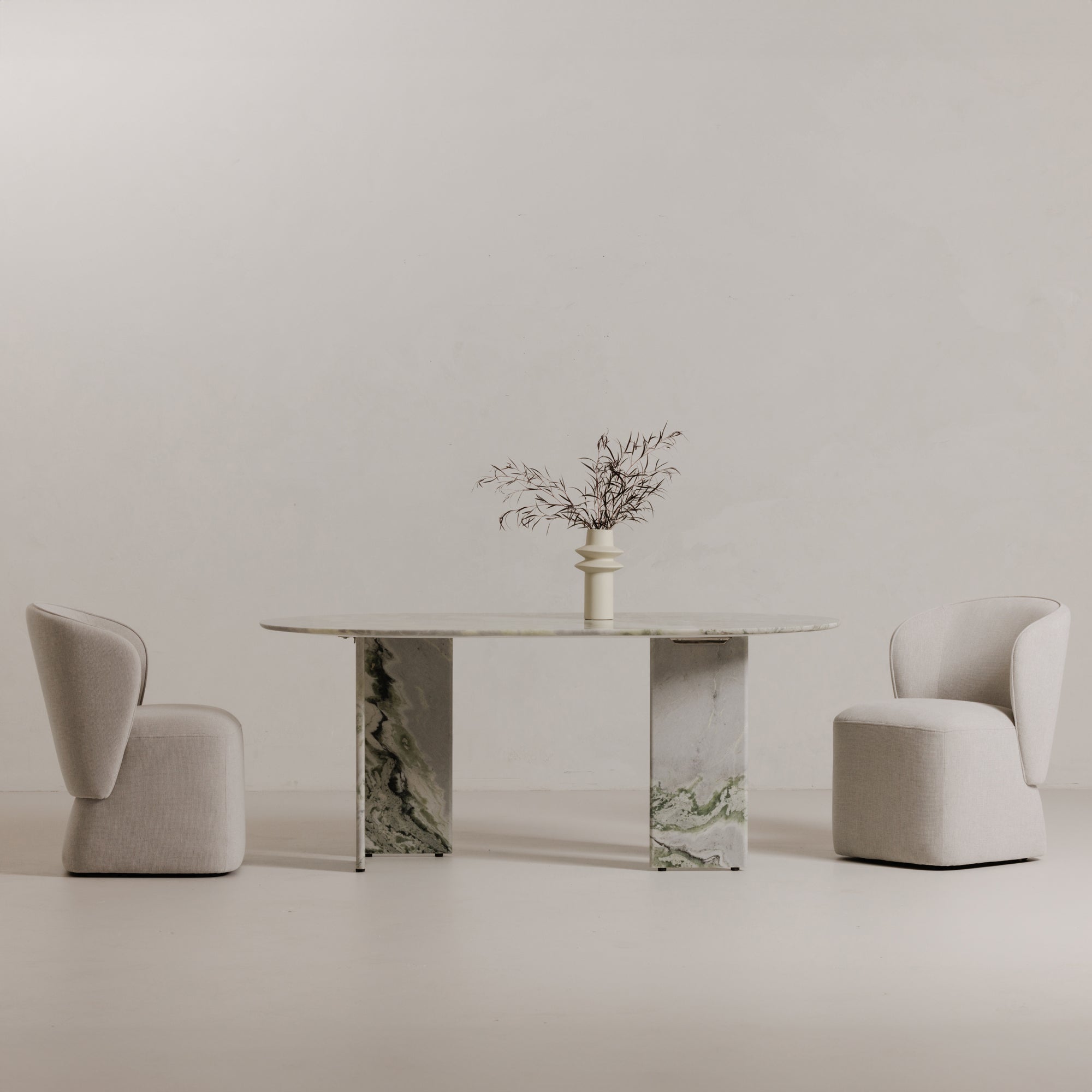 Celia Oval Dining Table Green Onyx Marble by Moe's Home Collection - view 2