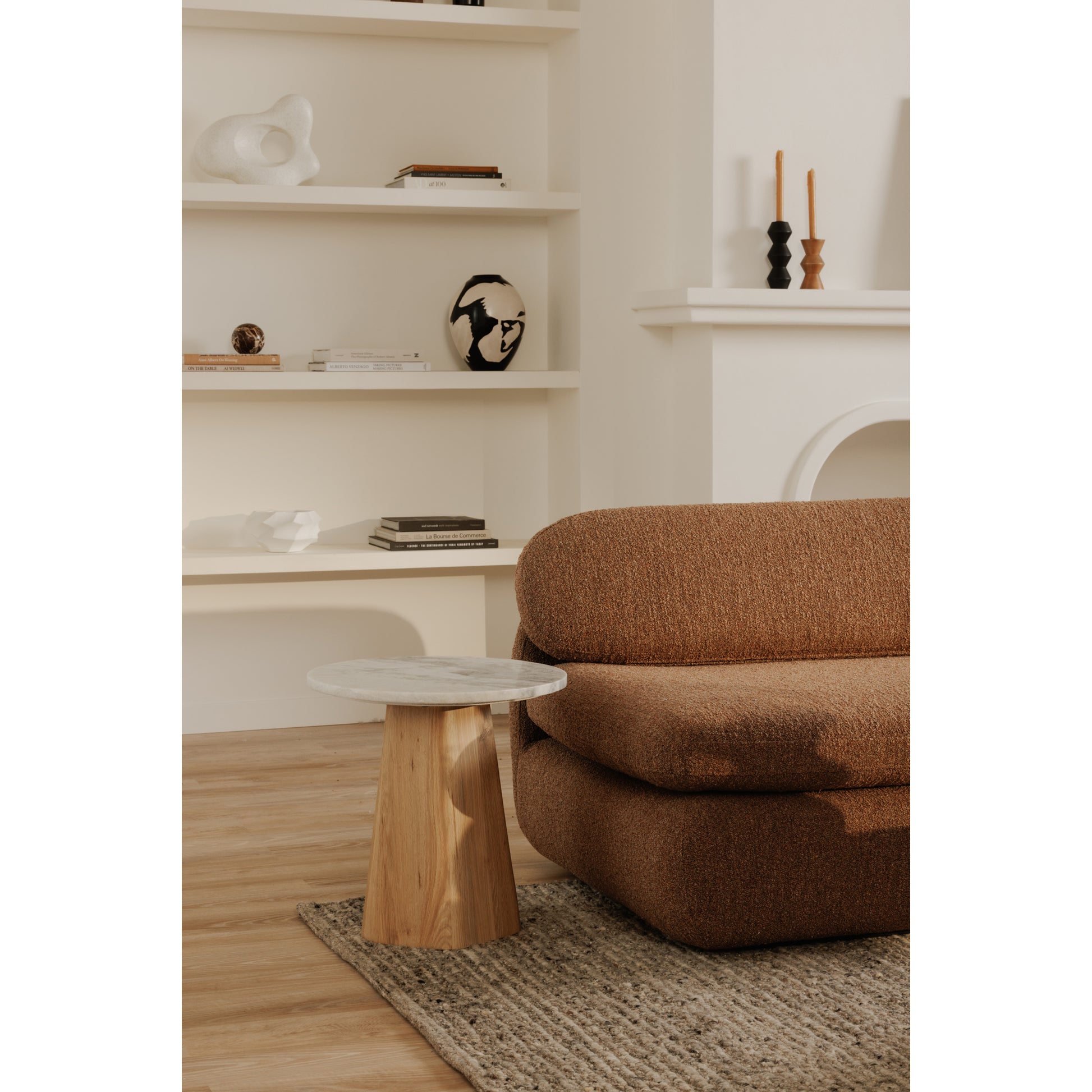 Evelyn Accent Table Ashen Grey Matrix Marble by Moe's Home Collection - view 3