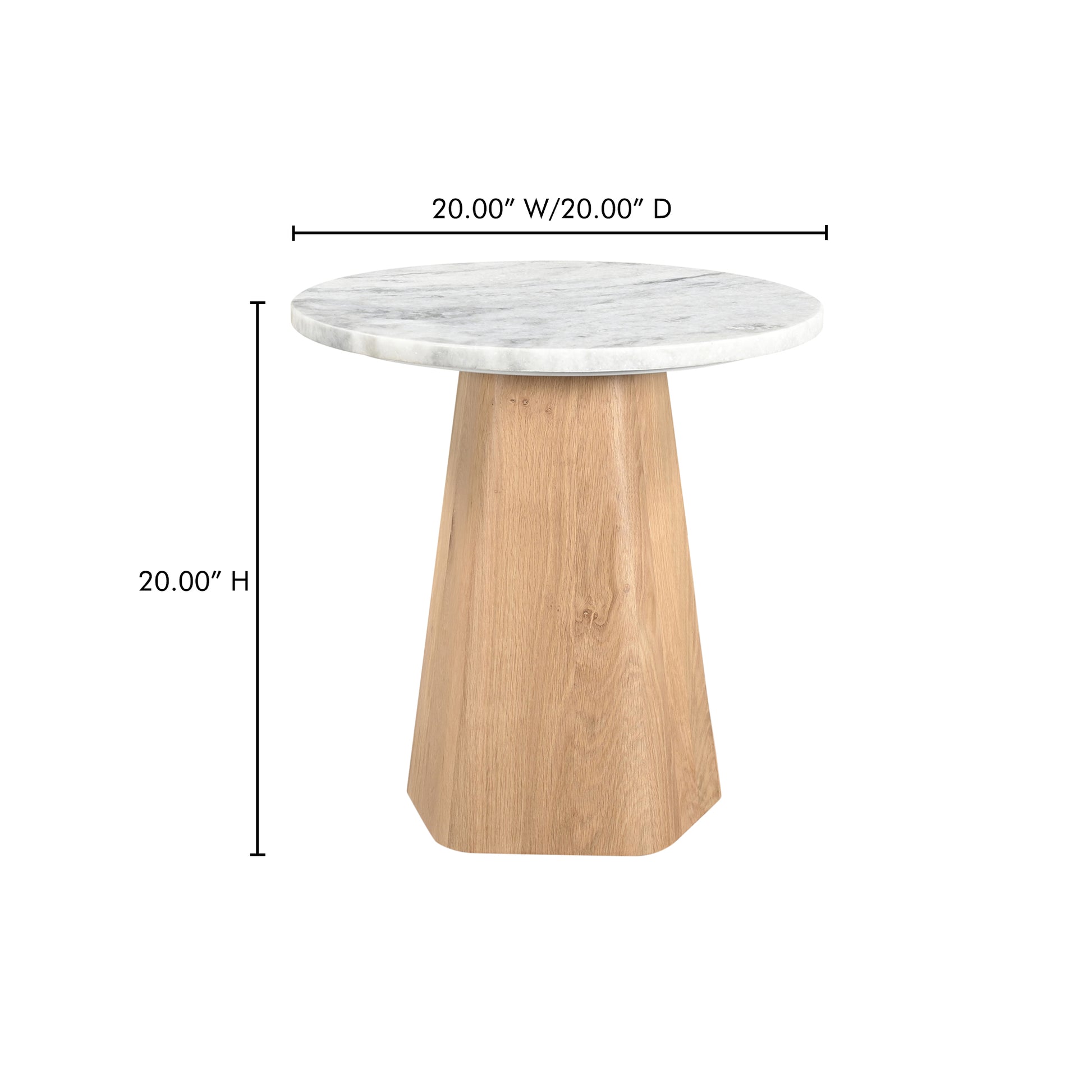 Evelyn Accent Table Ashen Grey Matrix Marble by Moe's Home Collection - view 5