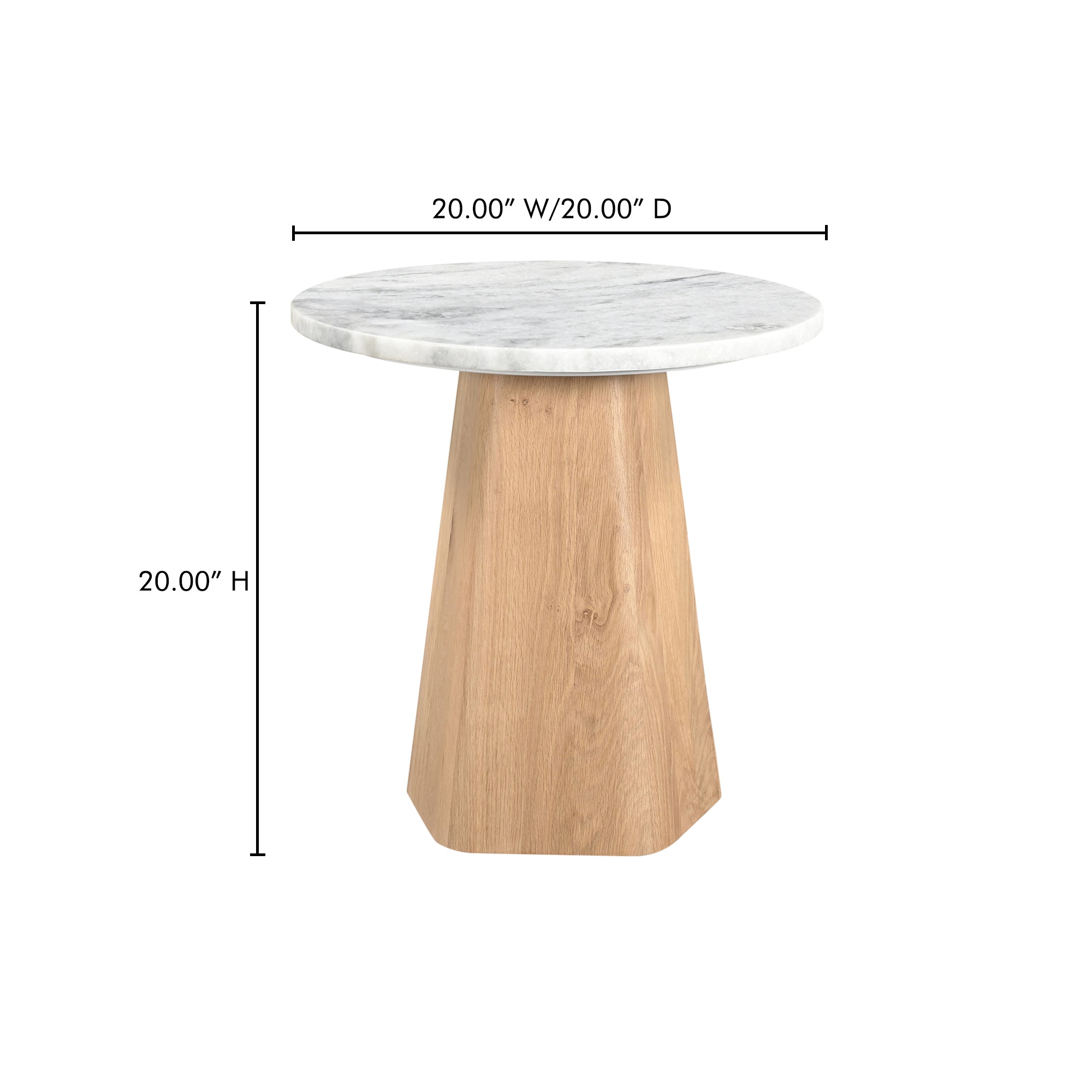 Evelyn Accent Table Ashen Grey Matrix Marble by Moe's Home Collection - view 5