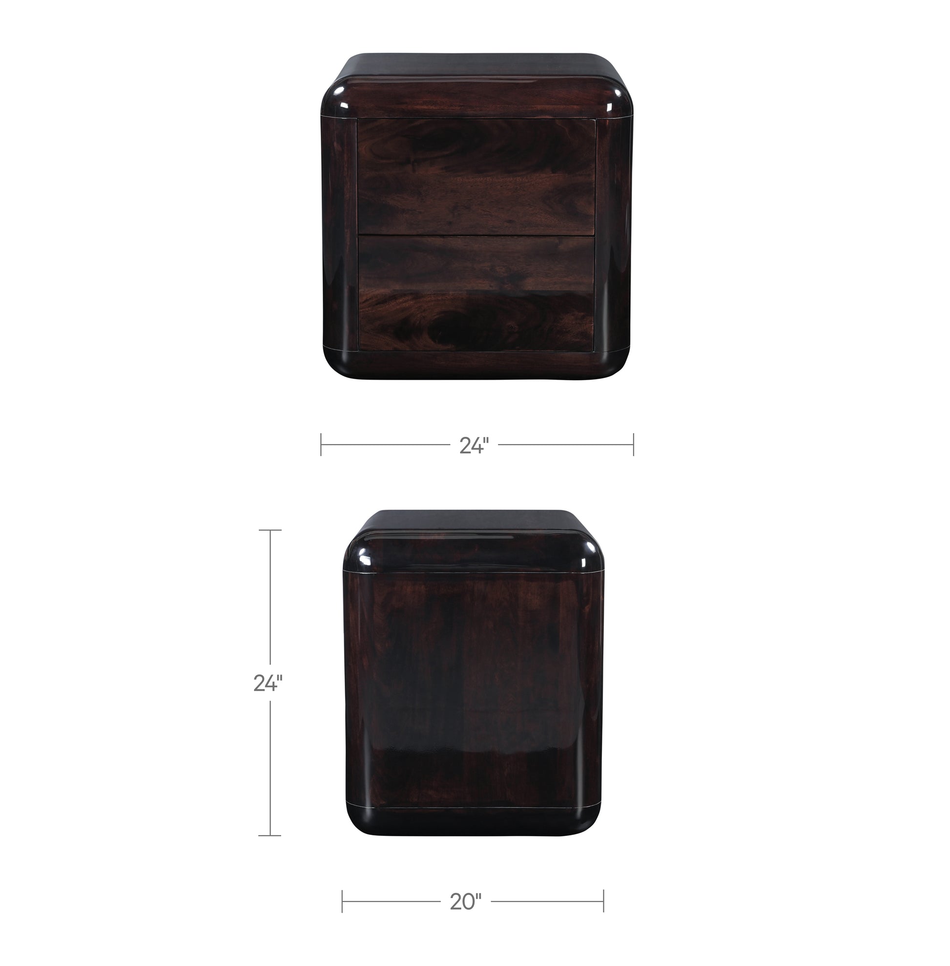 Rory Nightstand Dark Brown by Moe's Home Collection - view 6